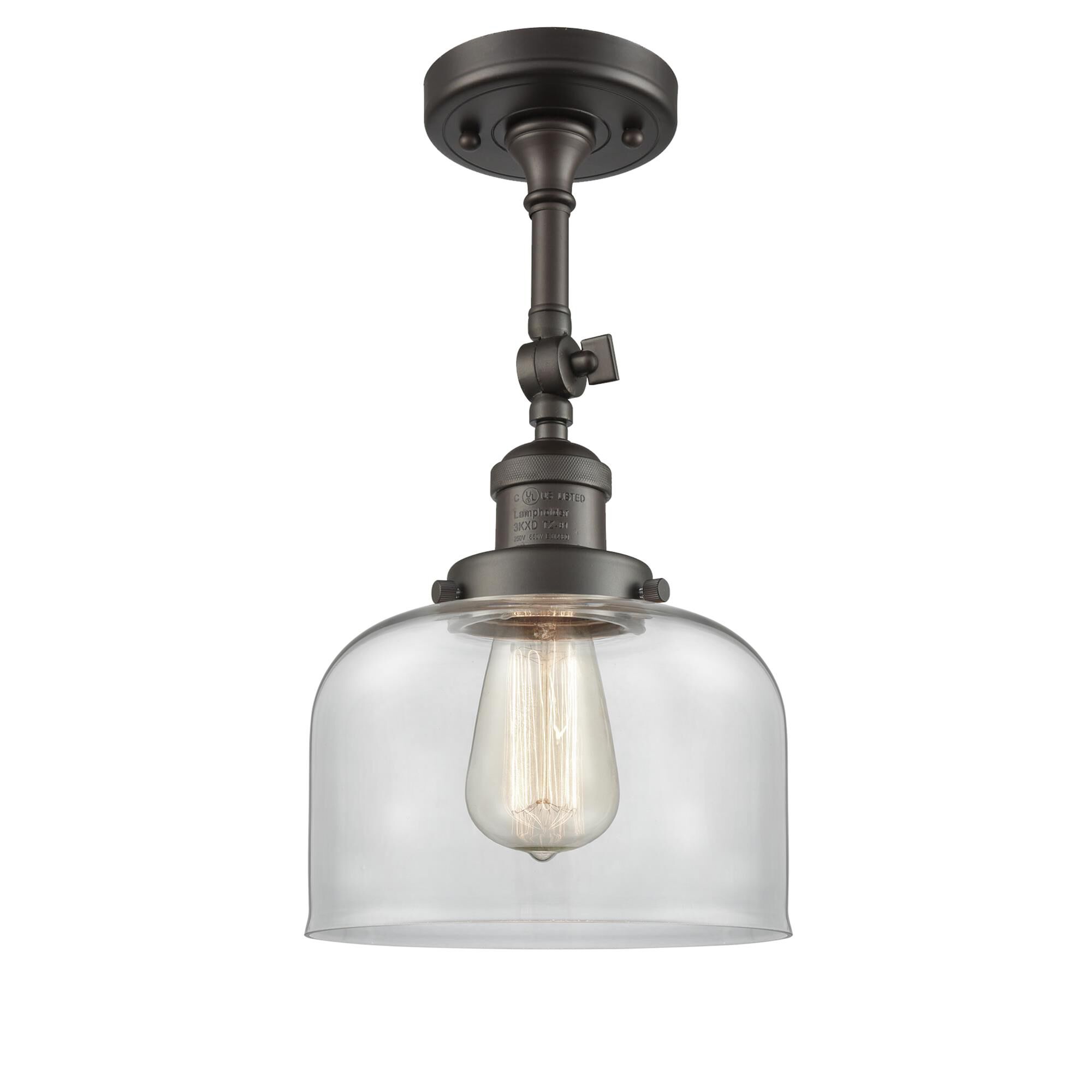 Shown in Oil Rubbed Bronze finish and Clear glass