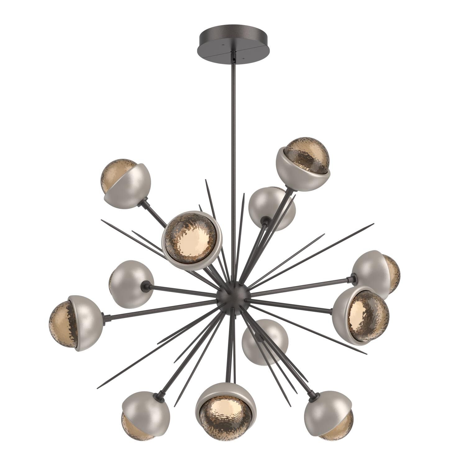 Shown in Graphite finish and Bronze glass and Beige Silver accent