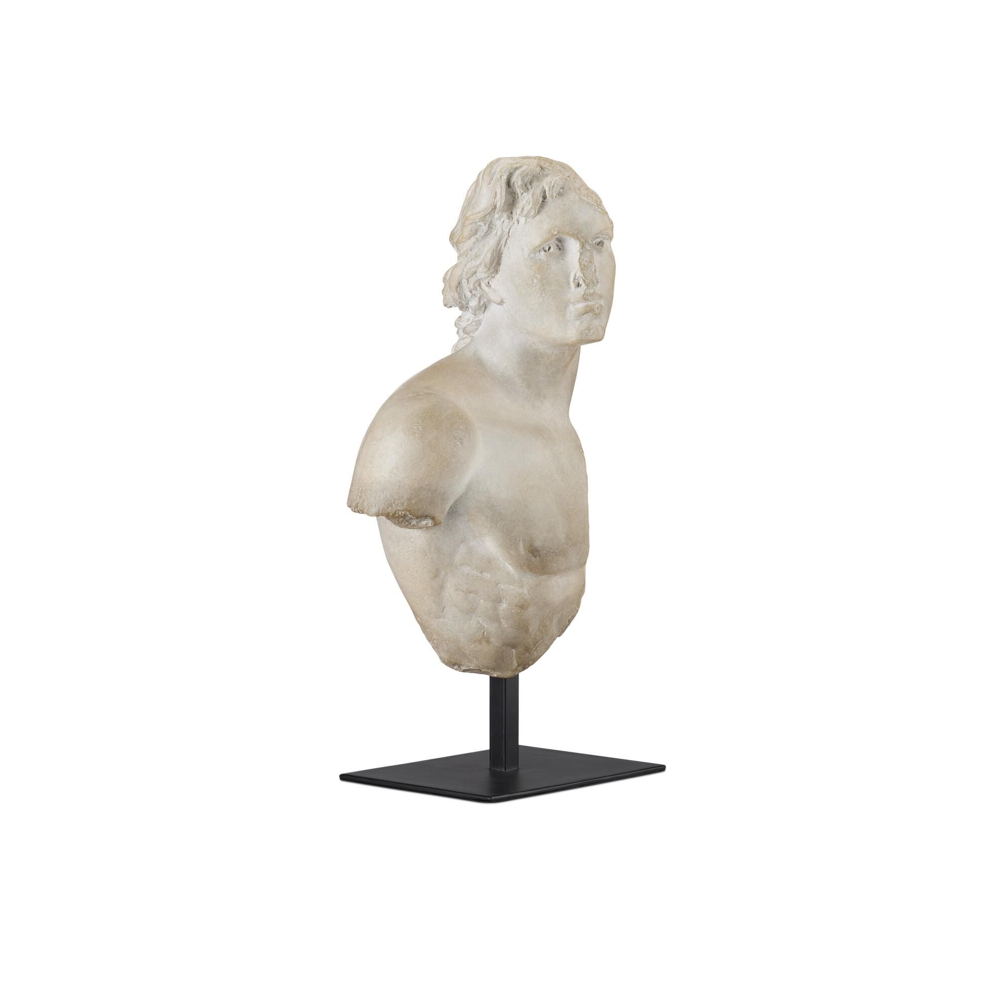 Young Royal Greek Torso Sculpture by Currey and Company