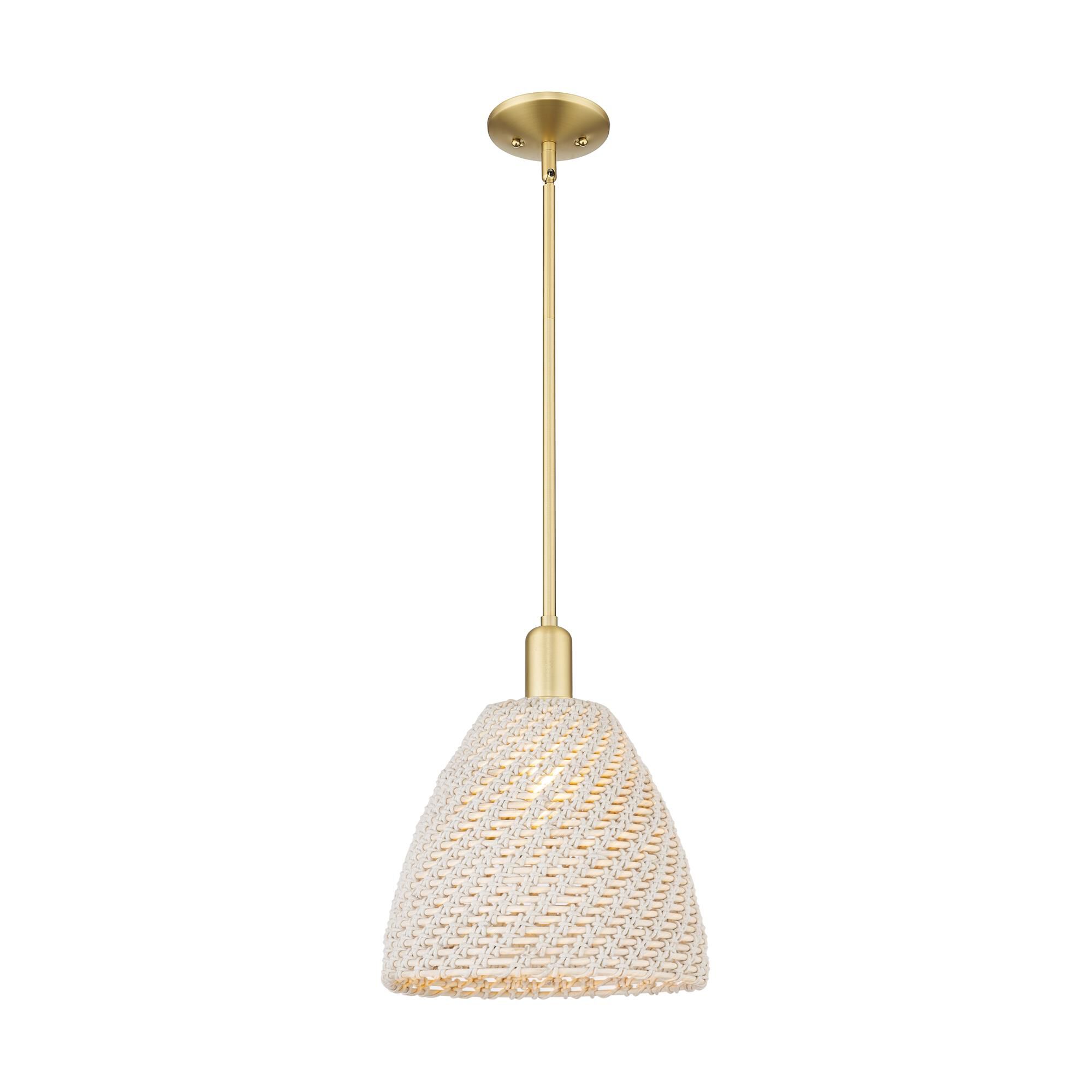 Shown in Satin Gold finish and Natural shade