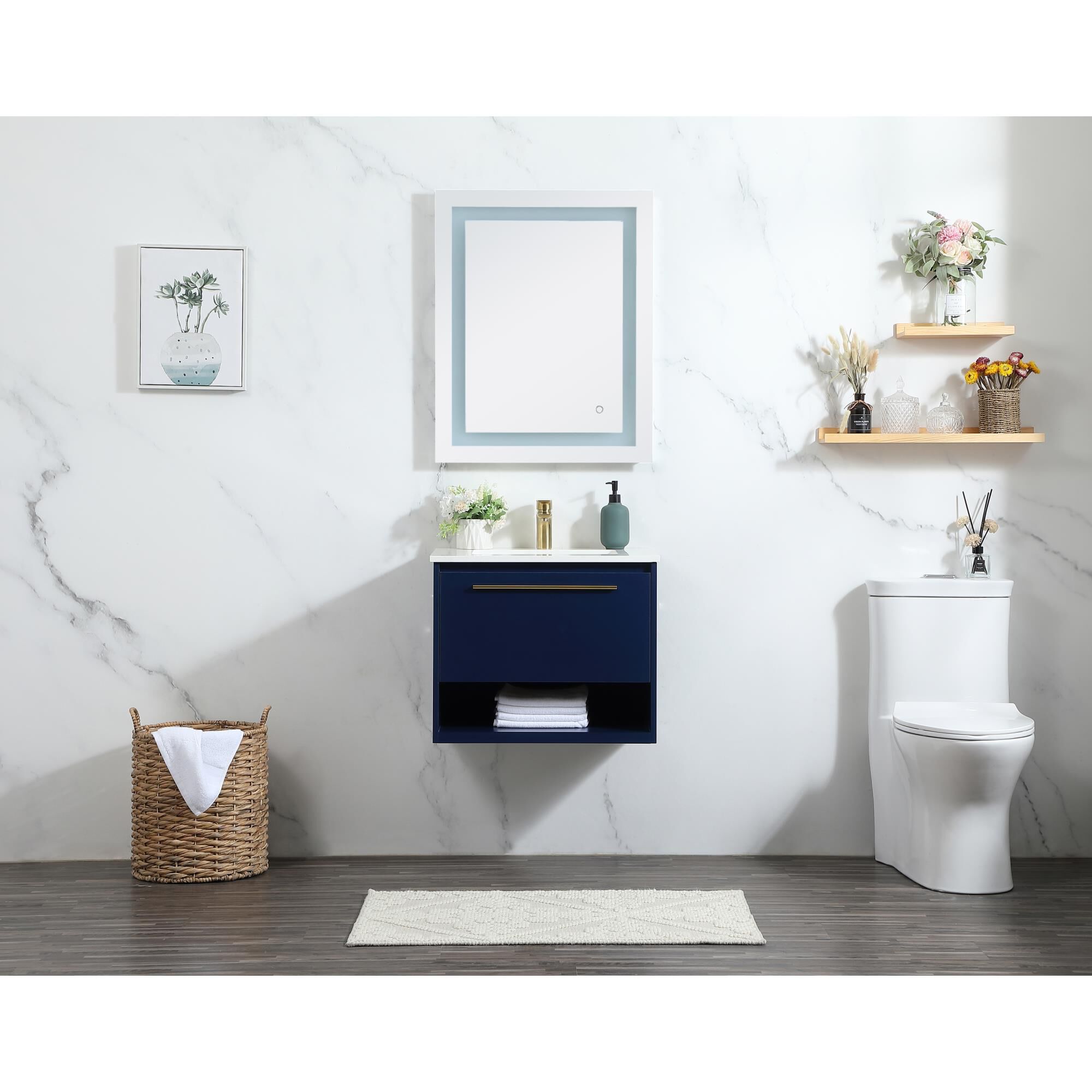 Shown in Blue finish