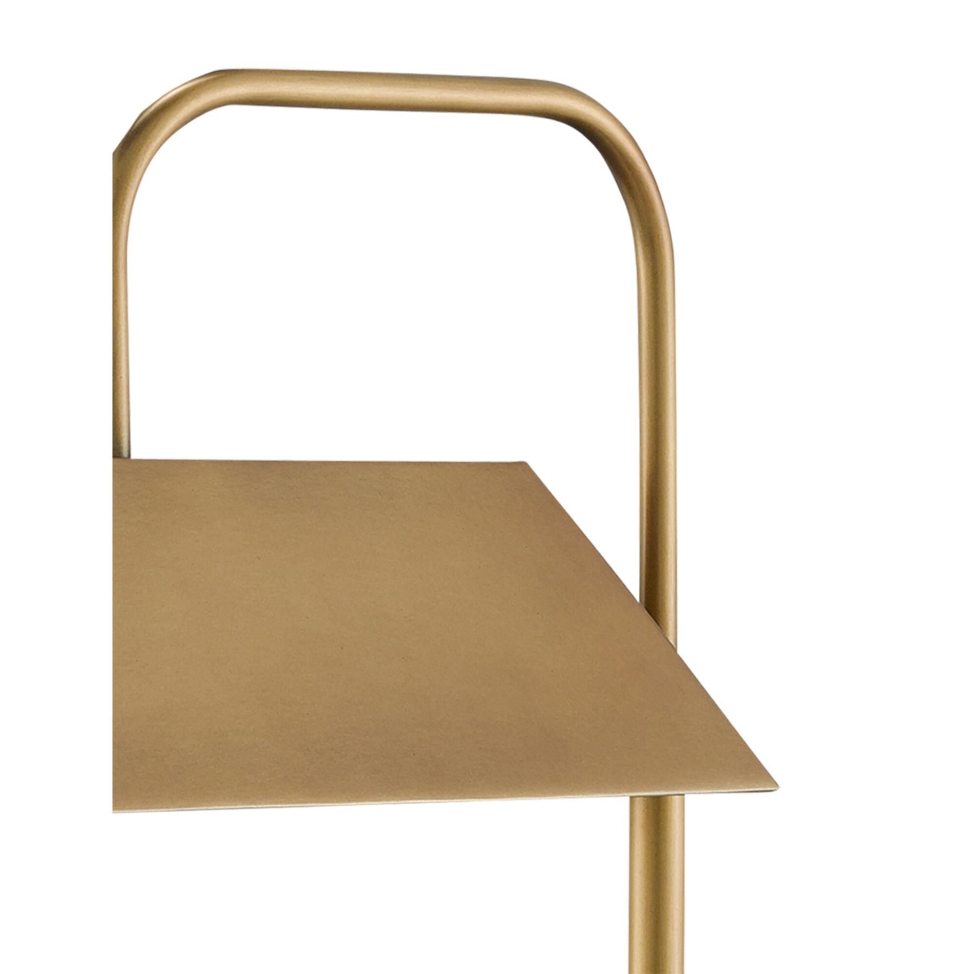 Shown in Light Antique Brass finish and Light Antique Brass Metal shade