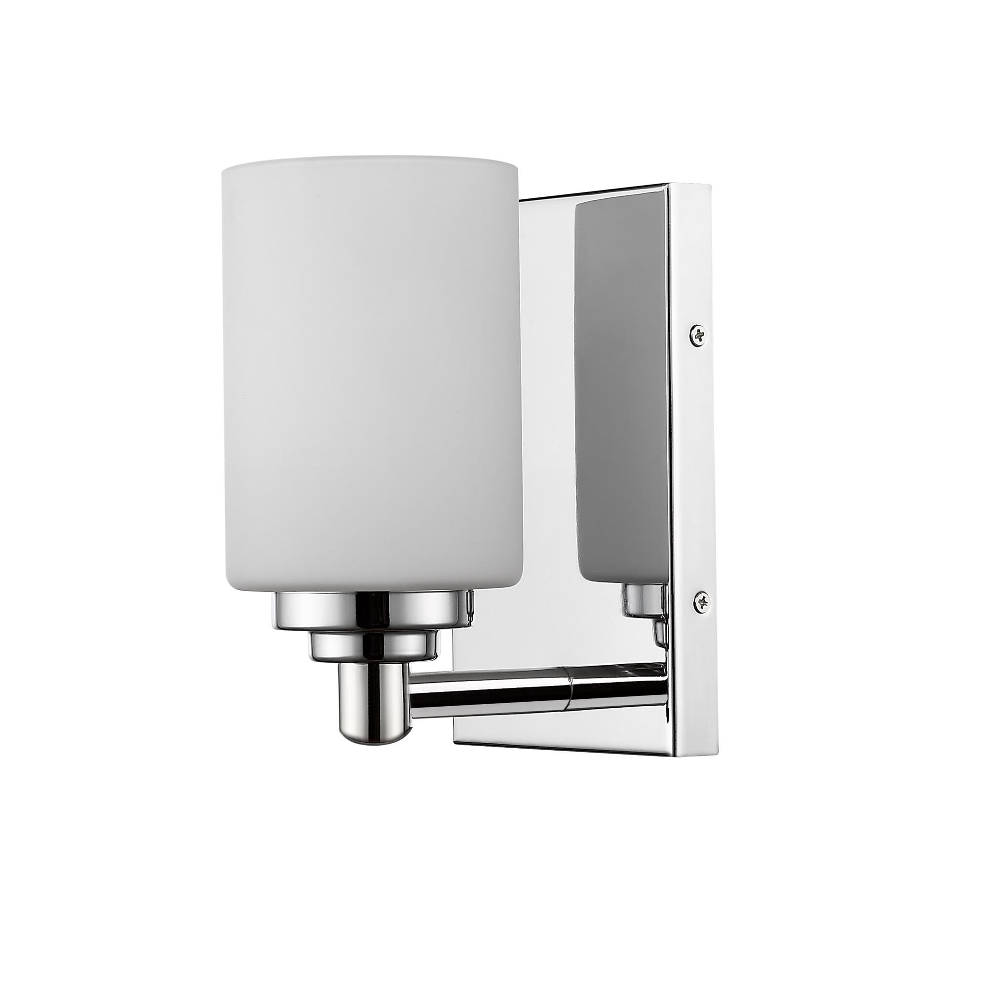 Shown in Chrome finish and Glass shade