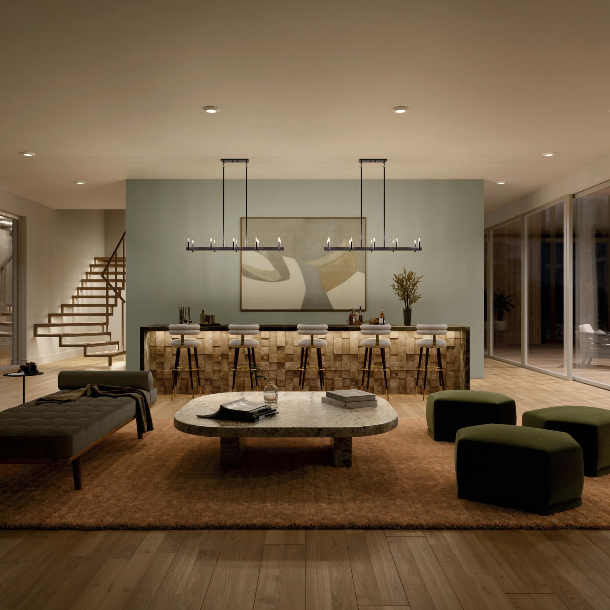 Erzo 50 Inch 10 Light Linear Suspension Light by Kichler Lighting