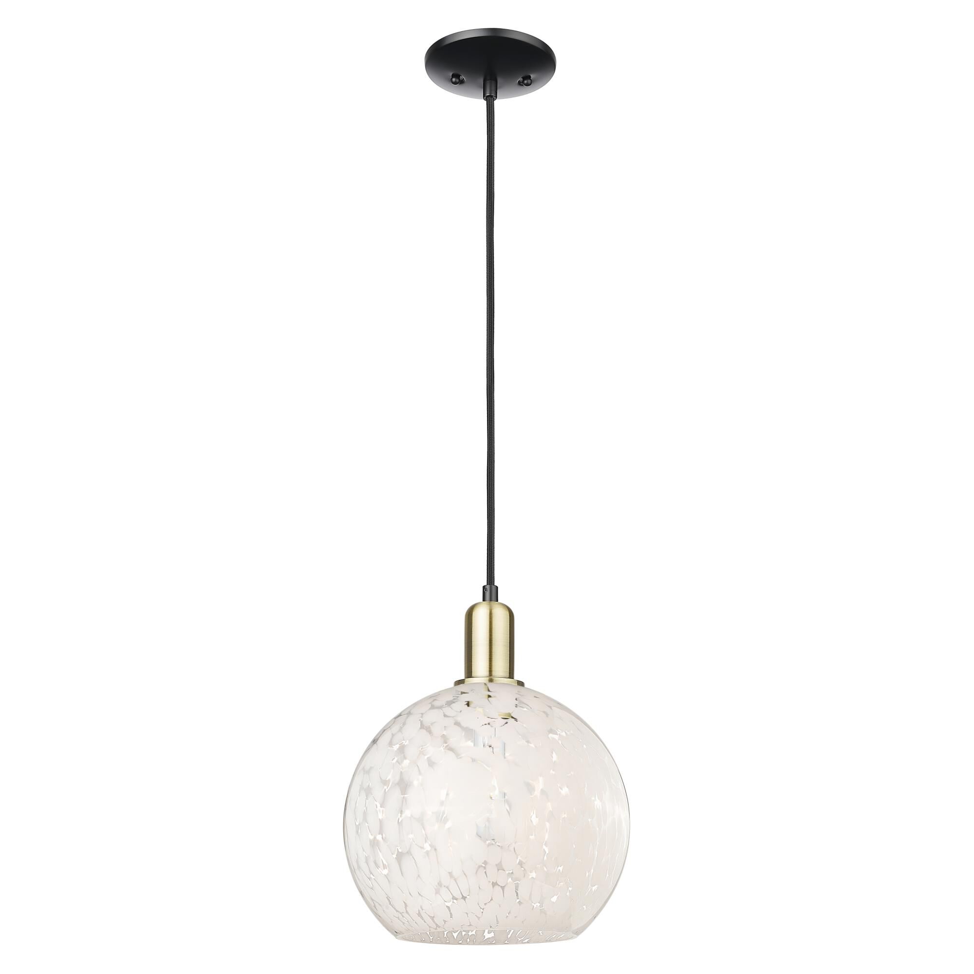 Bruno Marashlian White Mouchette 10 Inch Mini Pendant by Innovations Lighting