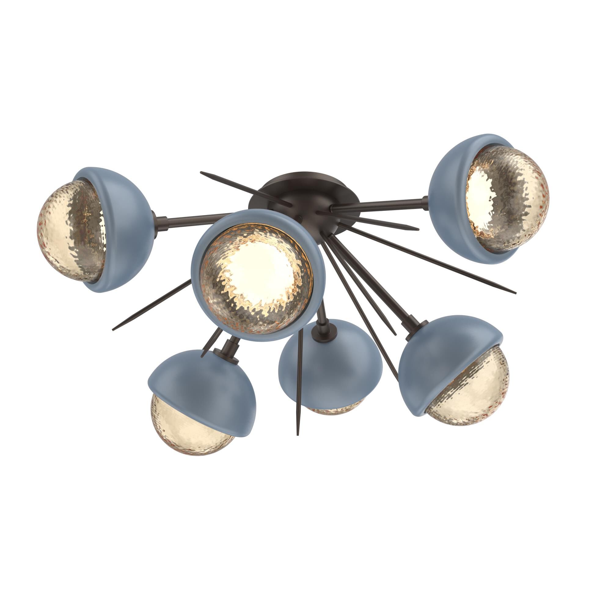 Levi Wilson Cabochon 28 Inch Semi Flush Mount by Hammerton Studio