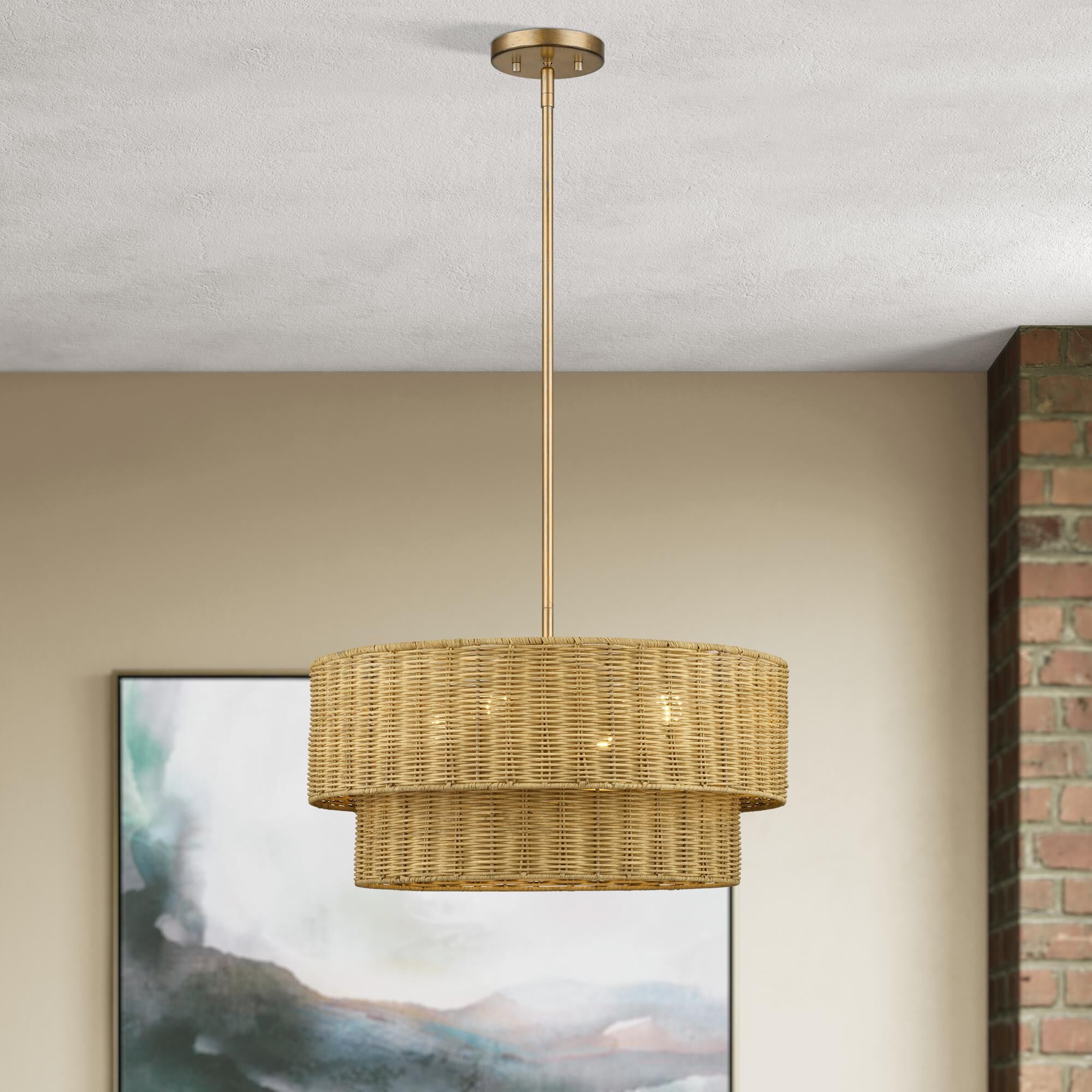 Weavington 21 Inch Large Pendant by Livex Lighting