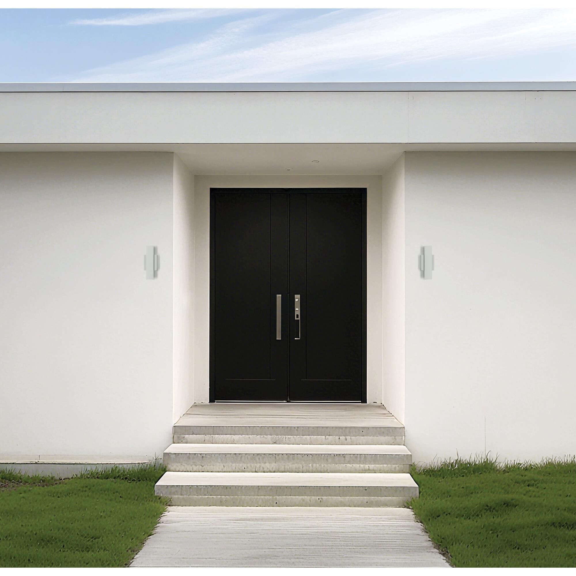 Shown in Textured White finish and Frosted Acrylic glass