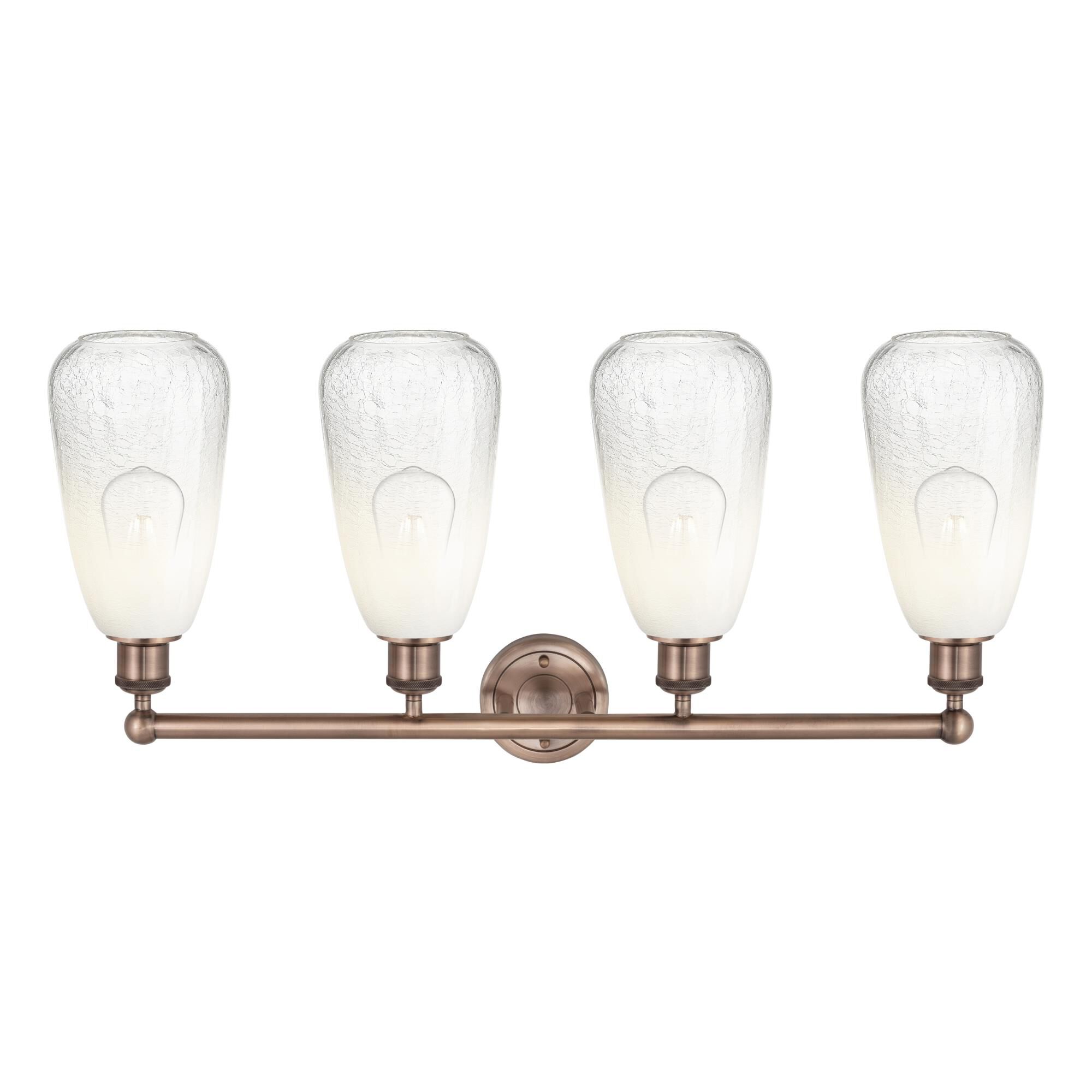 Shown in Antique Copper finish and Opal glass