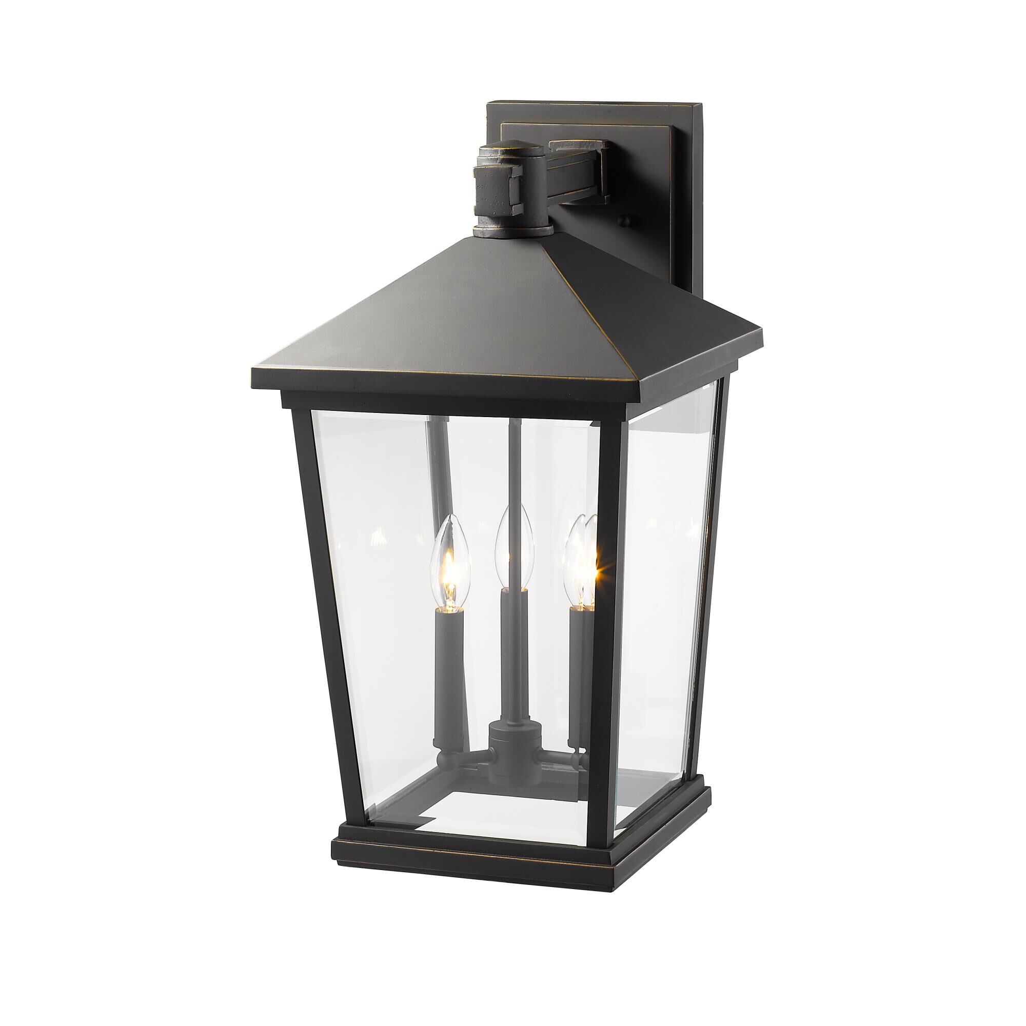 Shown in Oil Rubbed Bronze finish and Glass shade