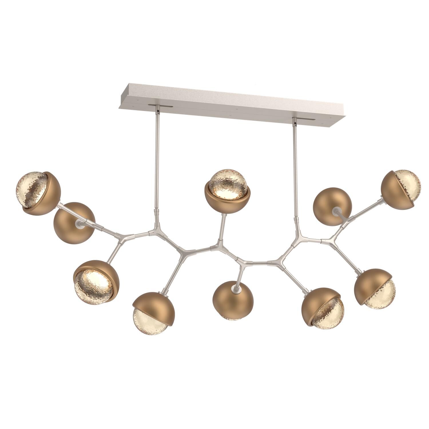 Levi Wilson Cabochon 56 Inch Linear Suspension Light by Hammerton Studio