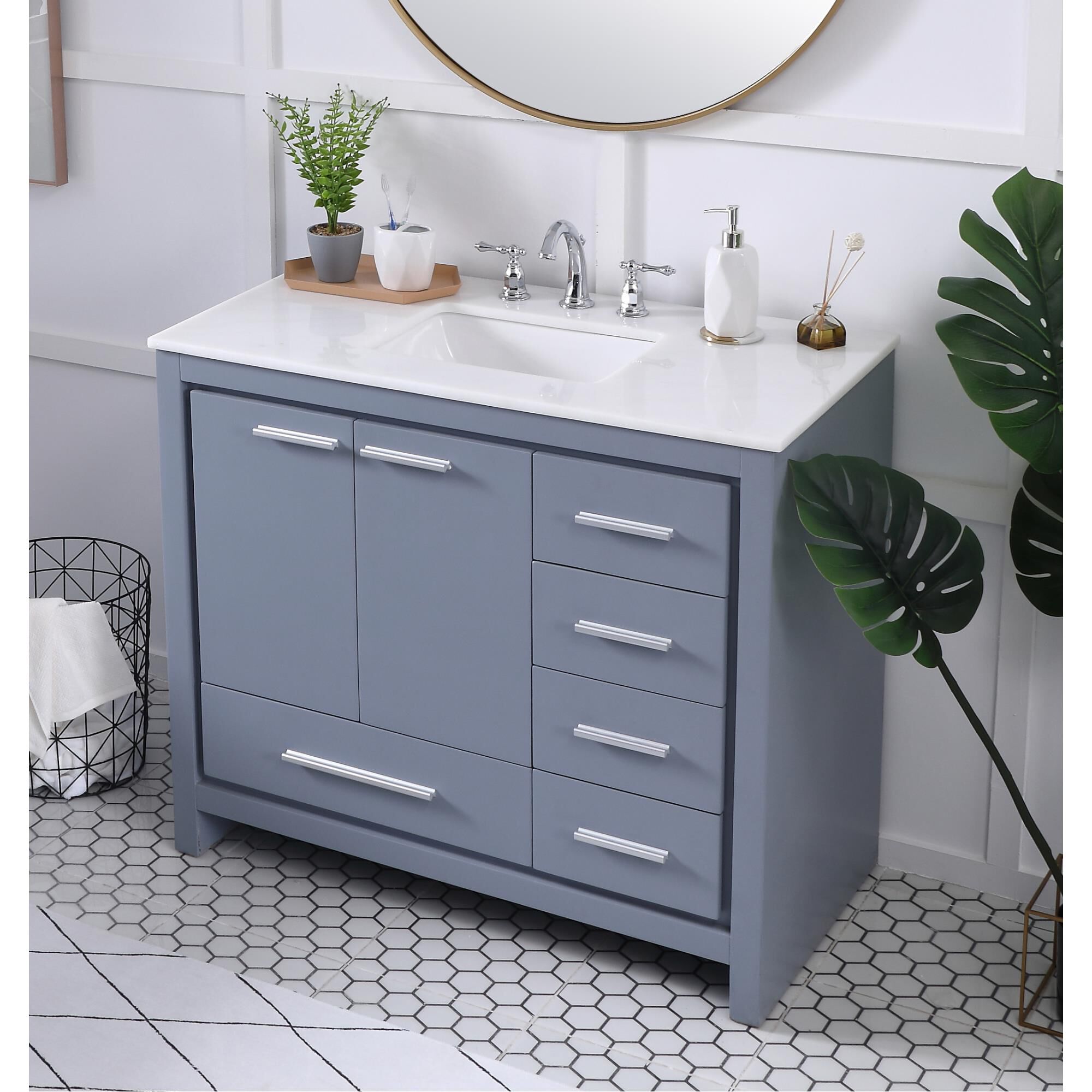Shown in Grey finish