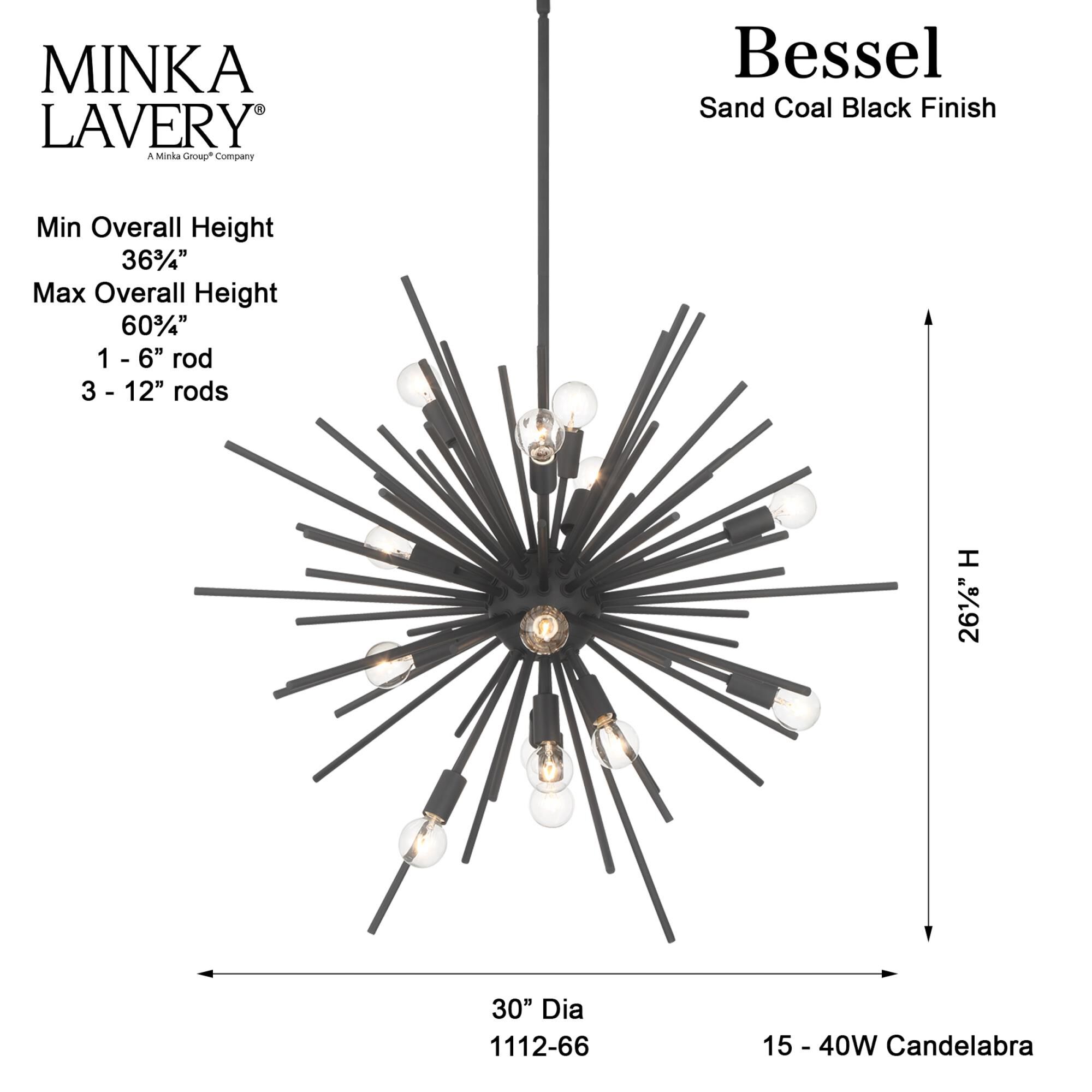 Bessel 30 Inch Large Pendant by Minka Lavery