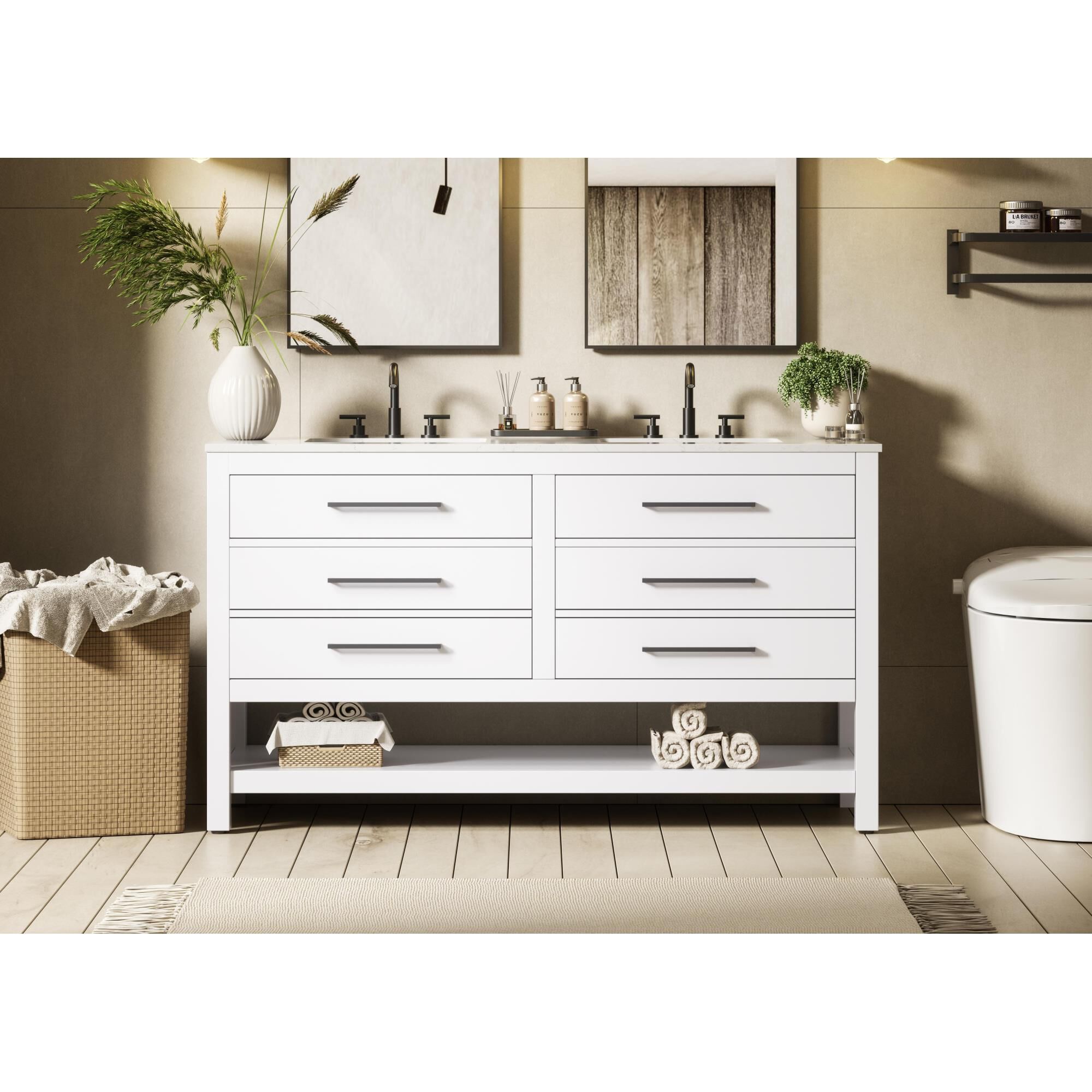 Karson 60 Inch Bath Vanity by Elegant Dcor