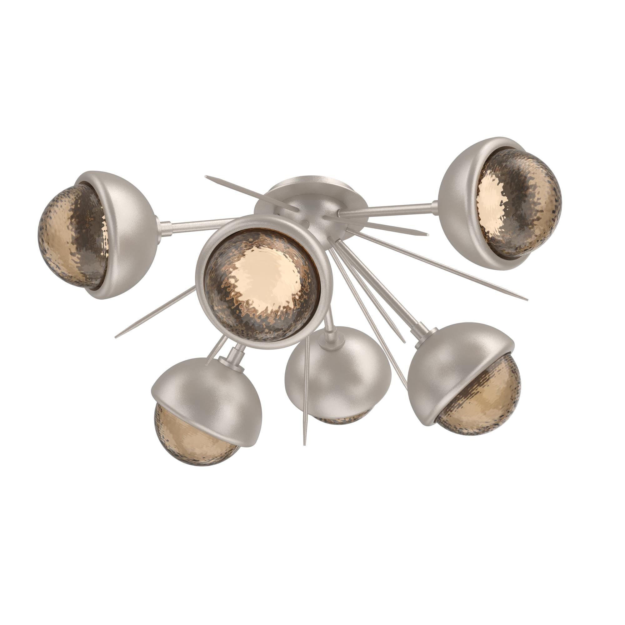 Shown in Beige Silver finish and Bronze glass and Metal Shade Matching Finish accent