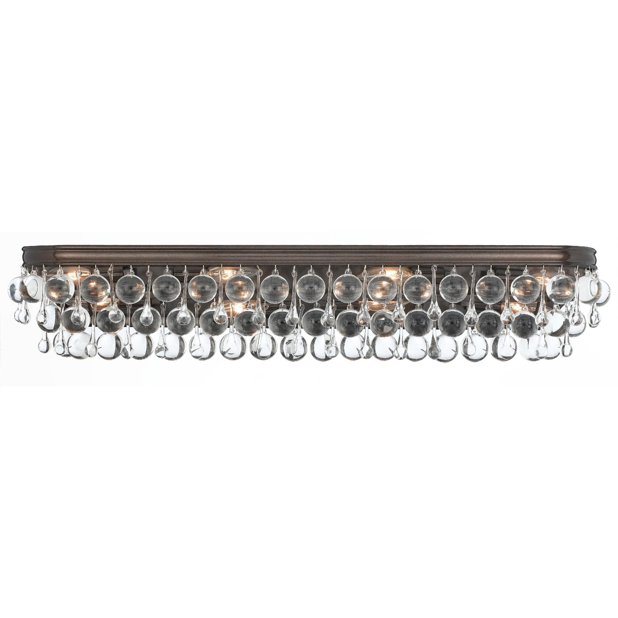 Shown in Vibrant Bronze finish and Clear Glass Drops crystal