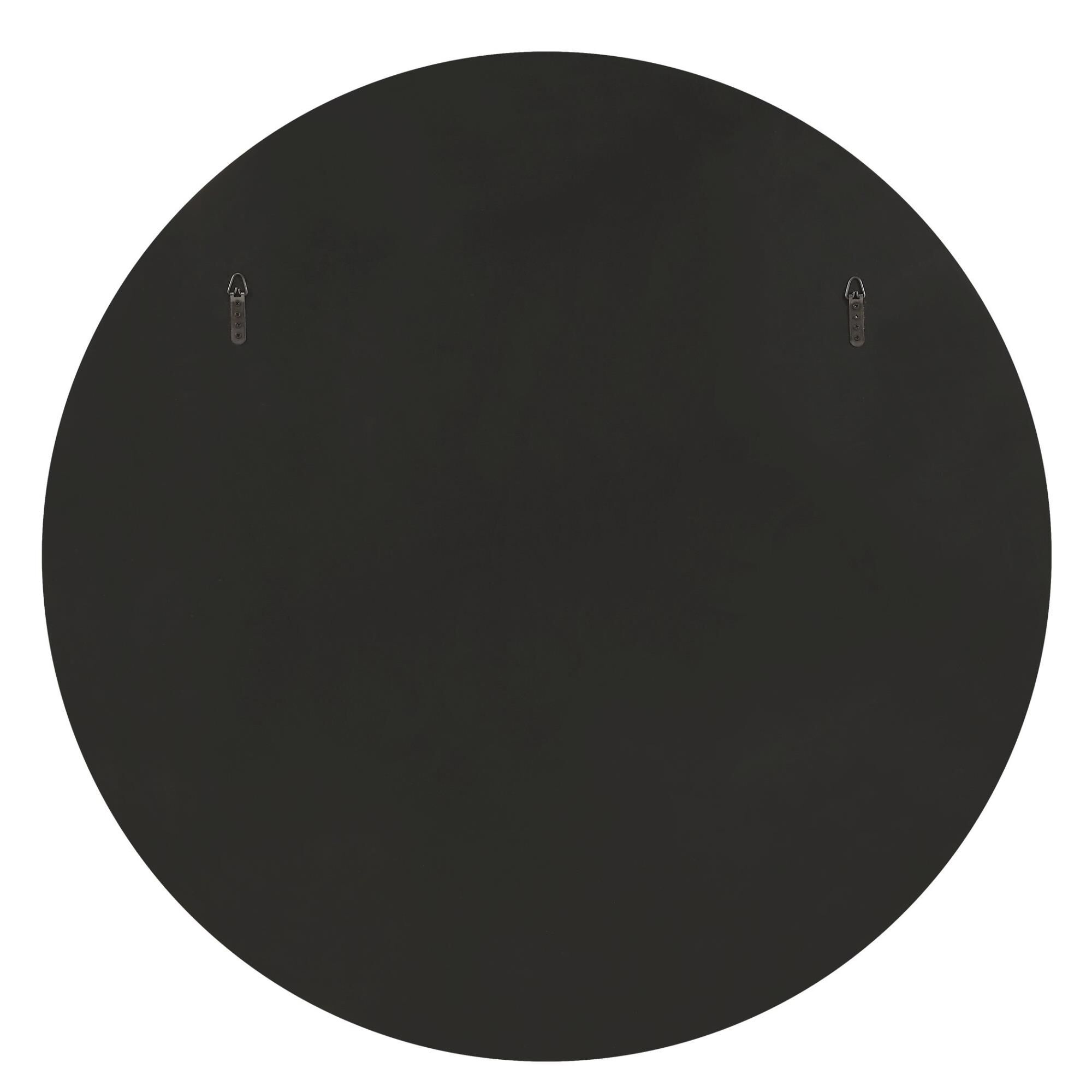 Shown in This Round Mirror Is Adorned With A Geometric Grid Pattern Encasing Individual Mirror Inlays, Finish finish