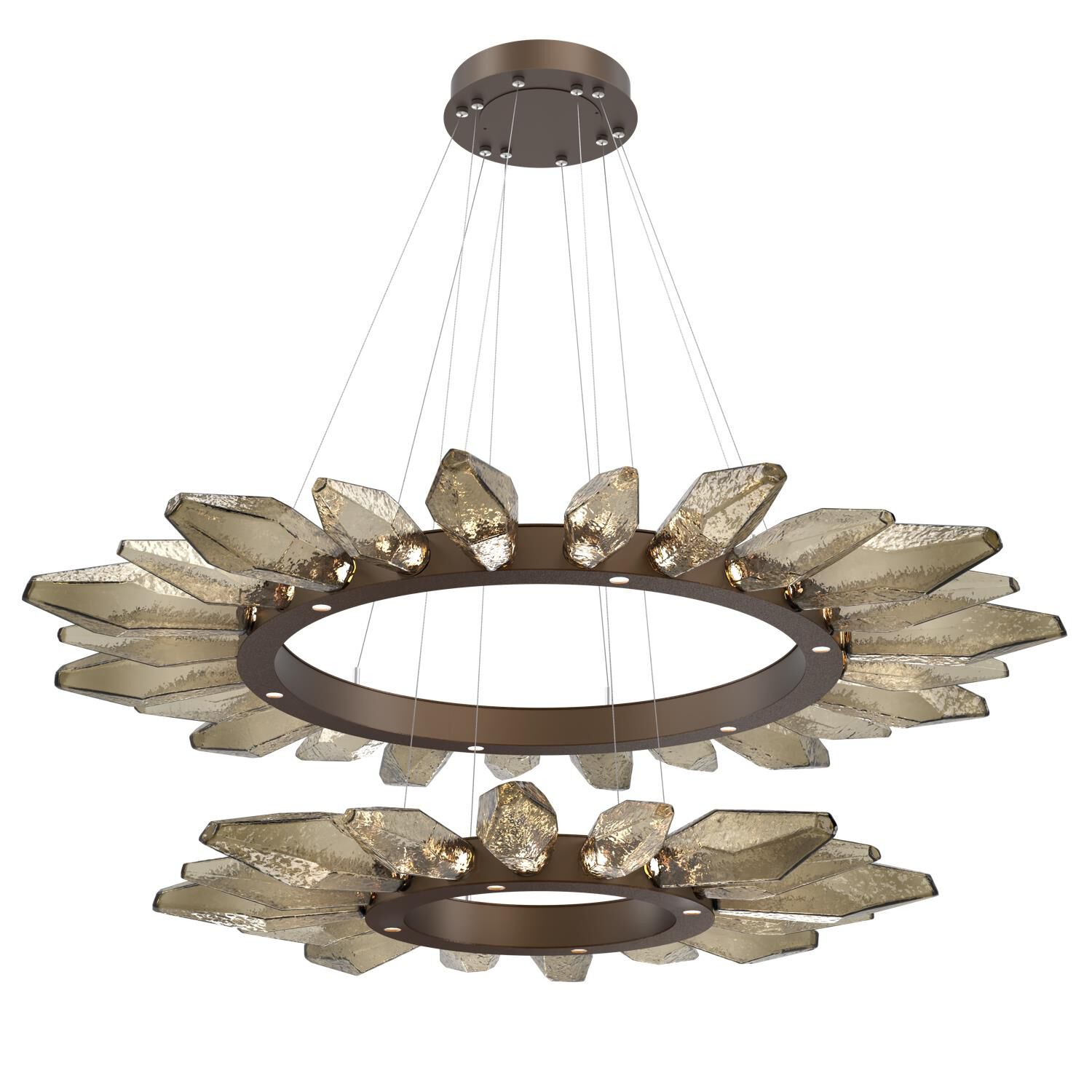 Rock Crystal 56 Inch 50 Light LED Chandelier by Hammerton Studio