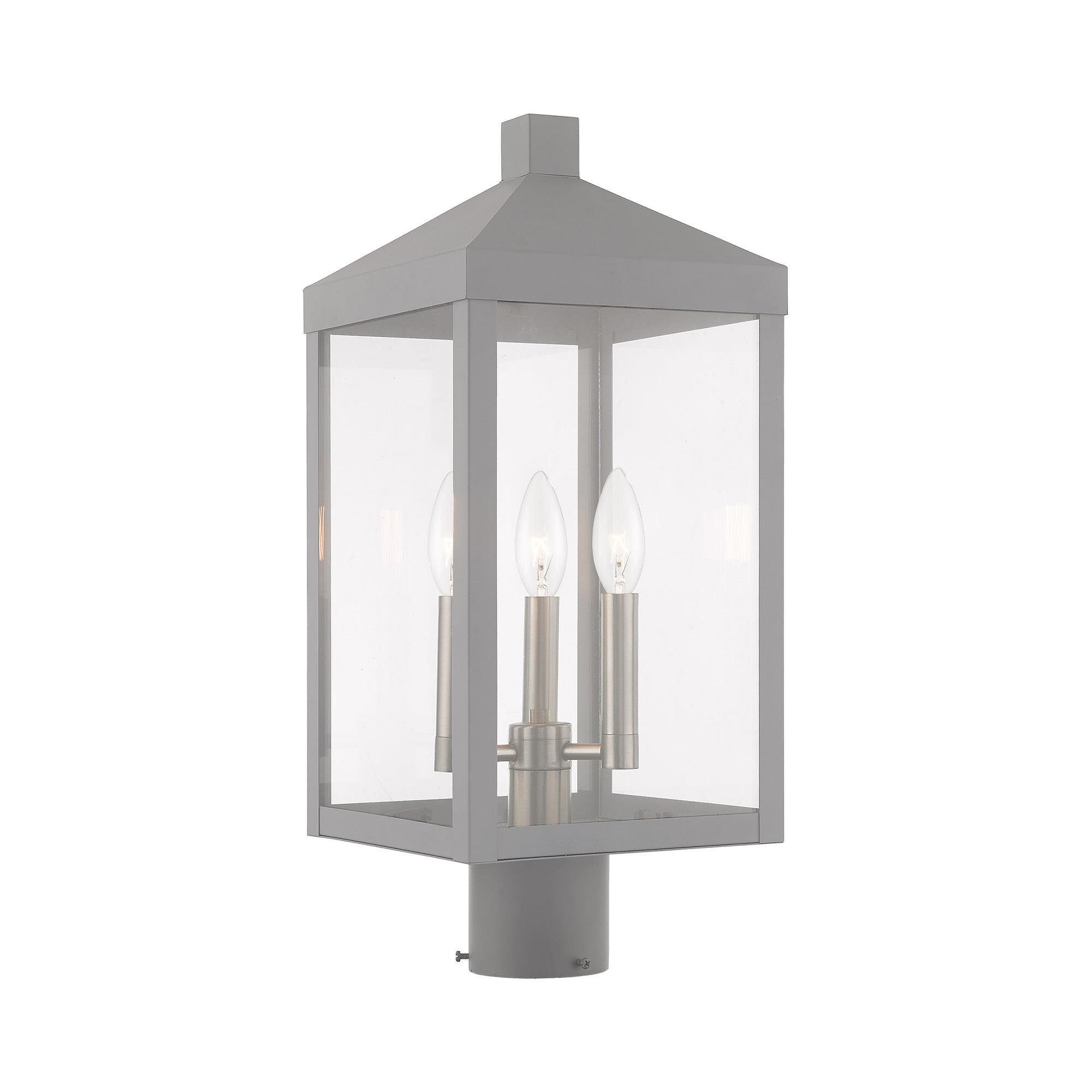 Nyack 19 Inch Tall 3 Light Outdoor Post Lamp by Livex Lighting