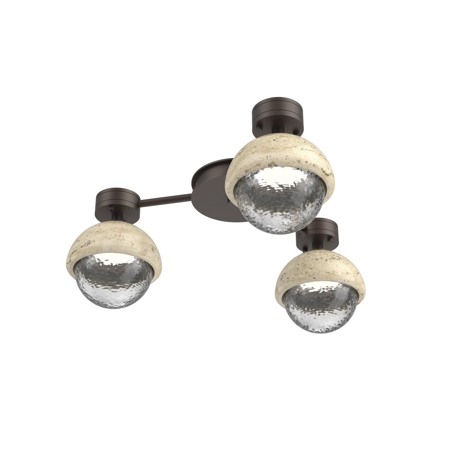 Levi Wilson Cabochon 23 Inch Flush Mount by Hammerton Studio