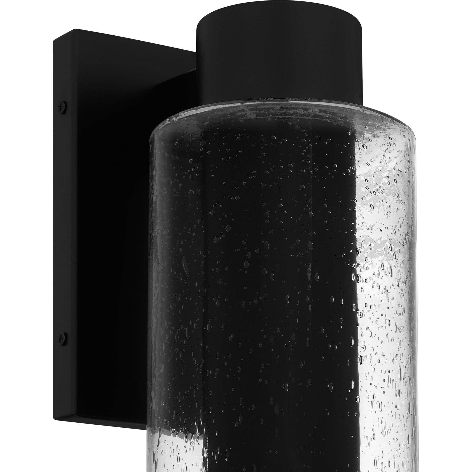 Shown in Matte Black finish and Clear Seedy Glass shade