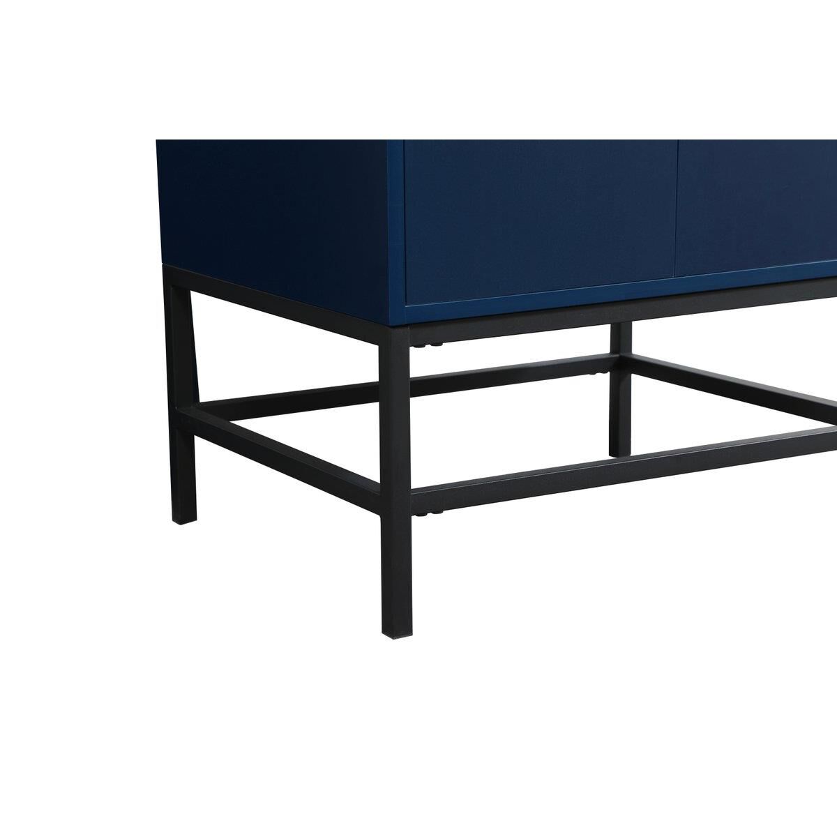 Shown in Blue finish and Without Backsplash accent