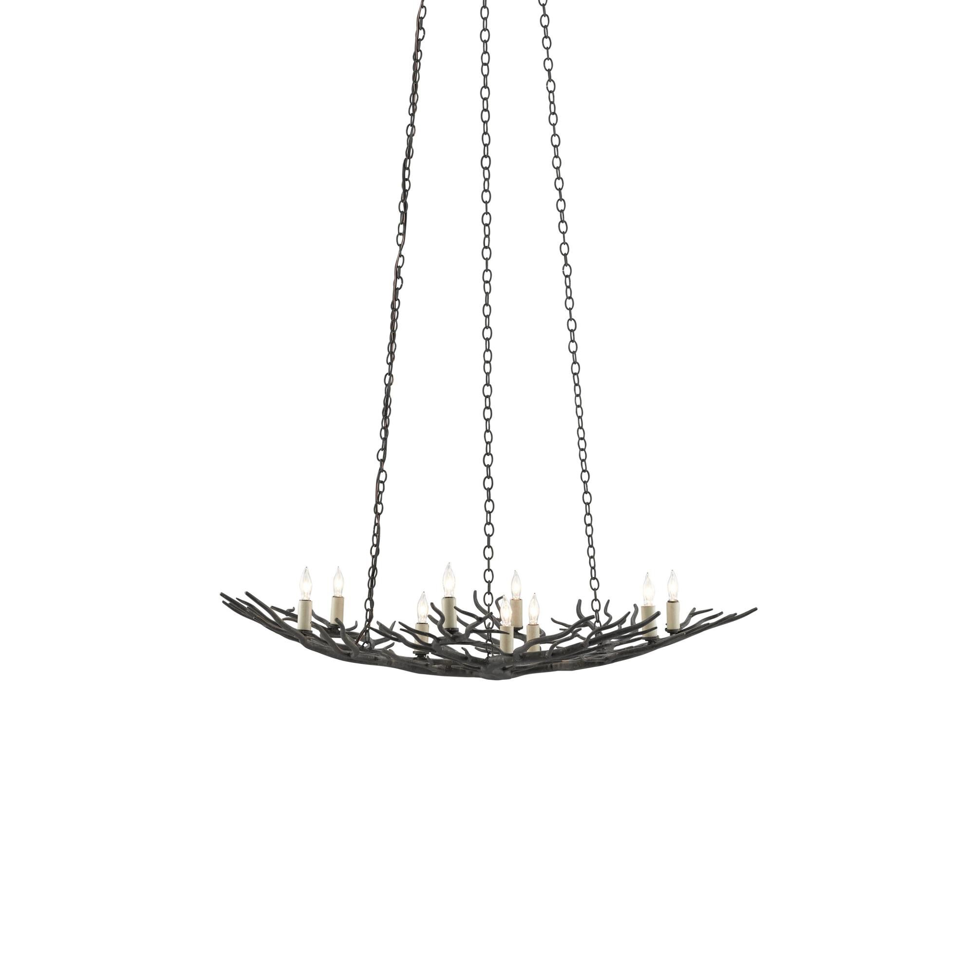 Rainforest 9 Light Chandelier by Currey and Company