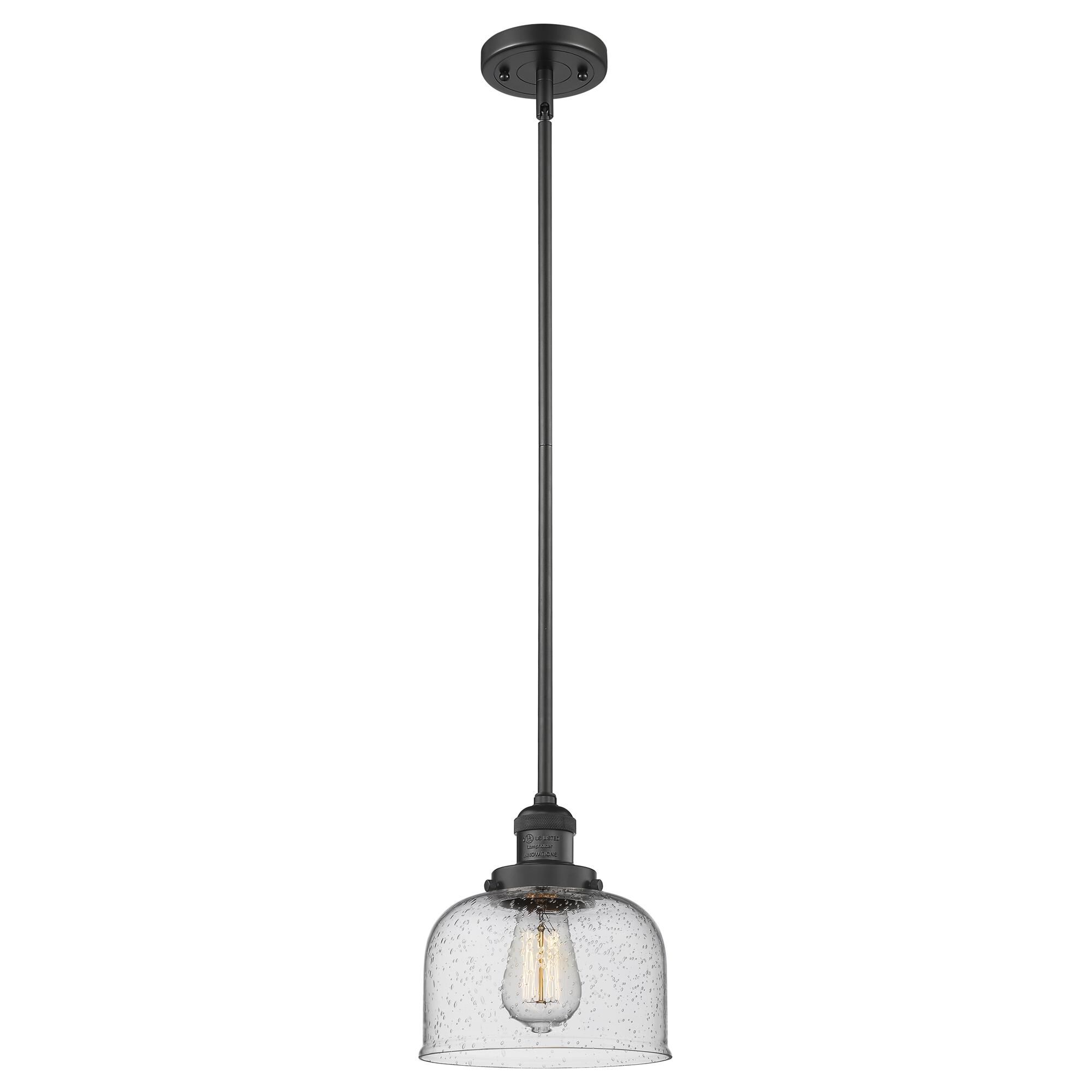 Shown in Matte Black finish and Seedy glass