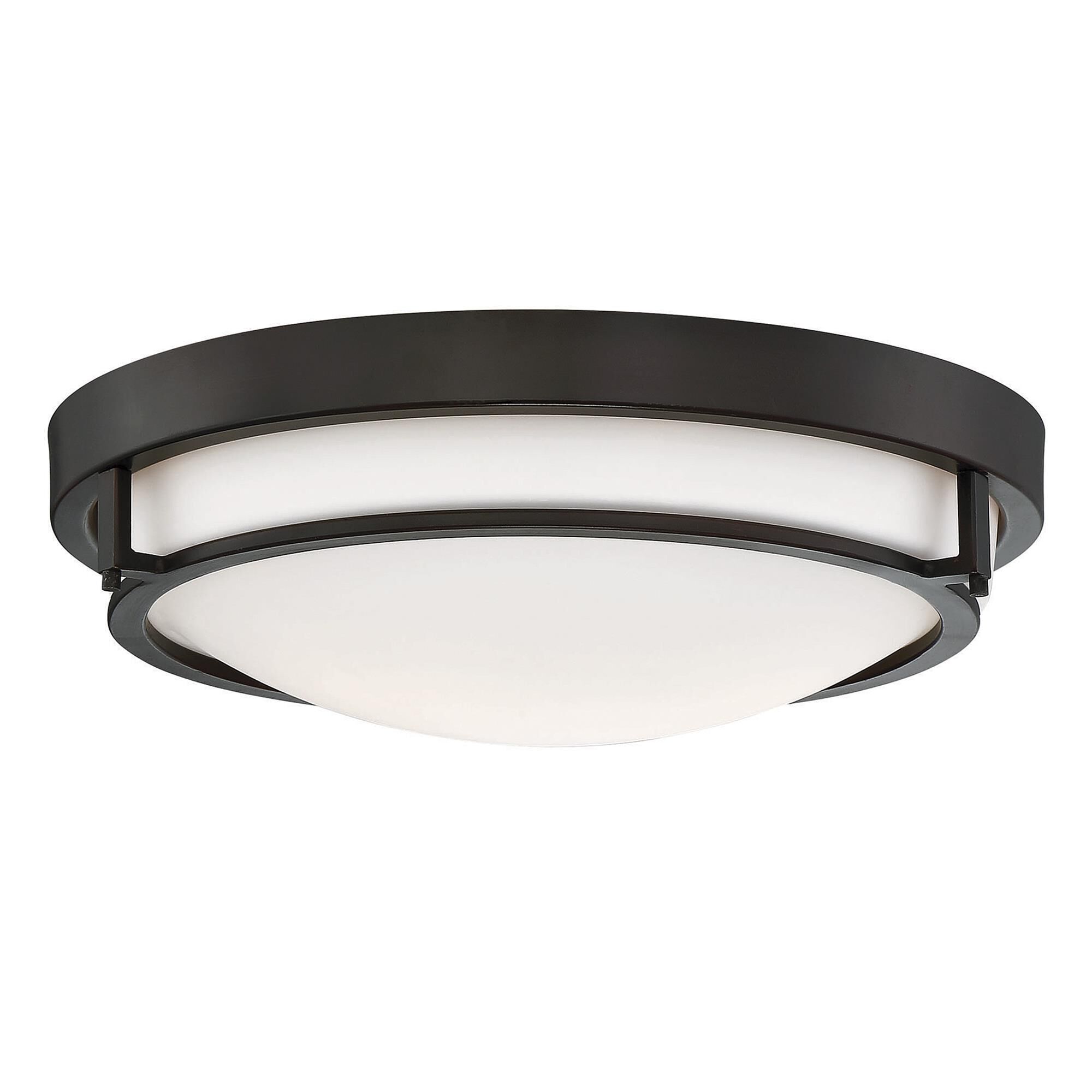 Shown in Oil Rubbed Bronze finish and White glass