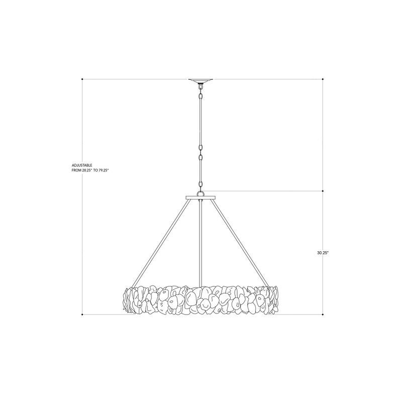 Oyster Large Chandelier by Currey & Company