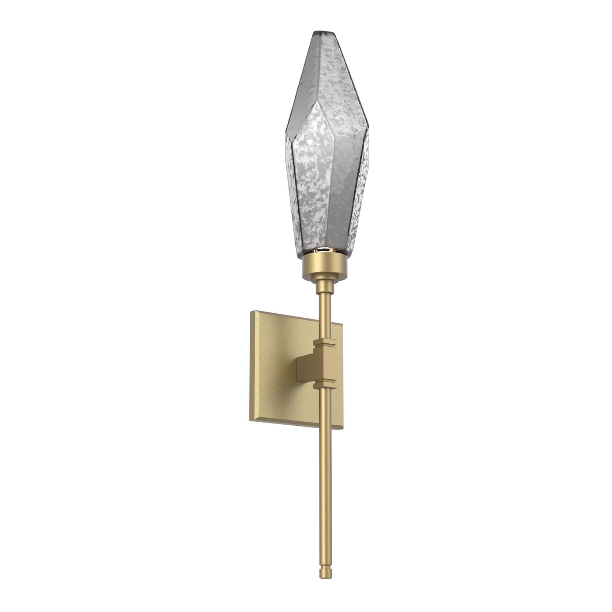 Shown in Gilded Brass finish and Chilled Smoke glass