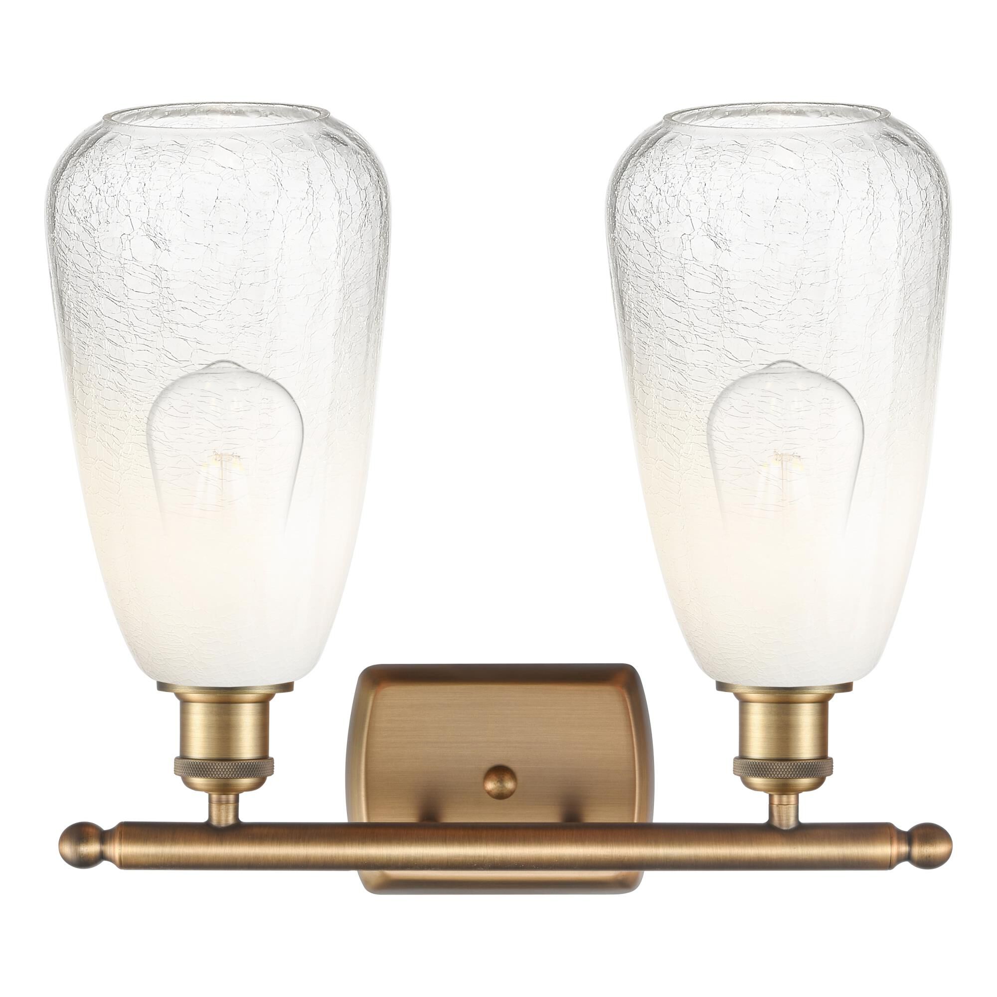 Shown in Brushed Brass finish and Opal glass