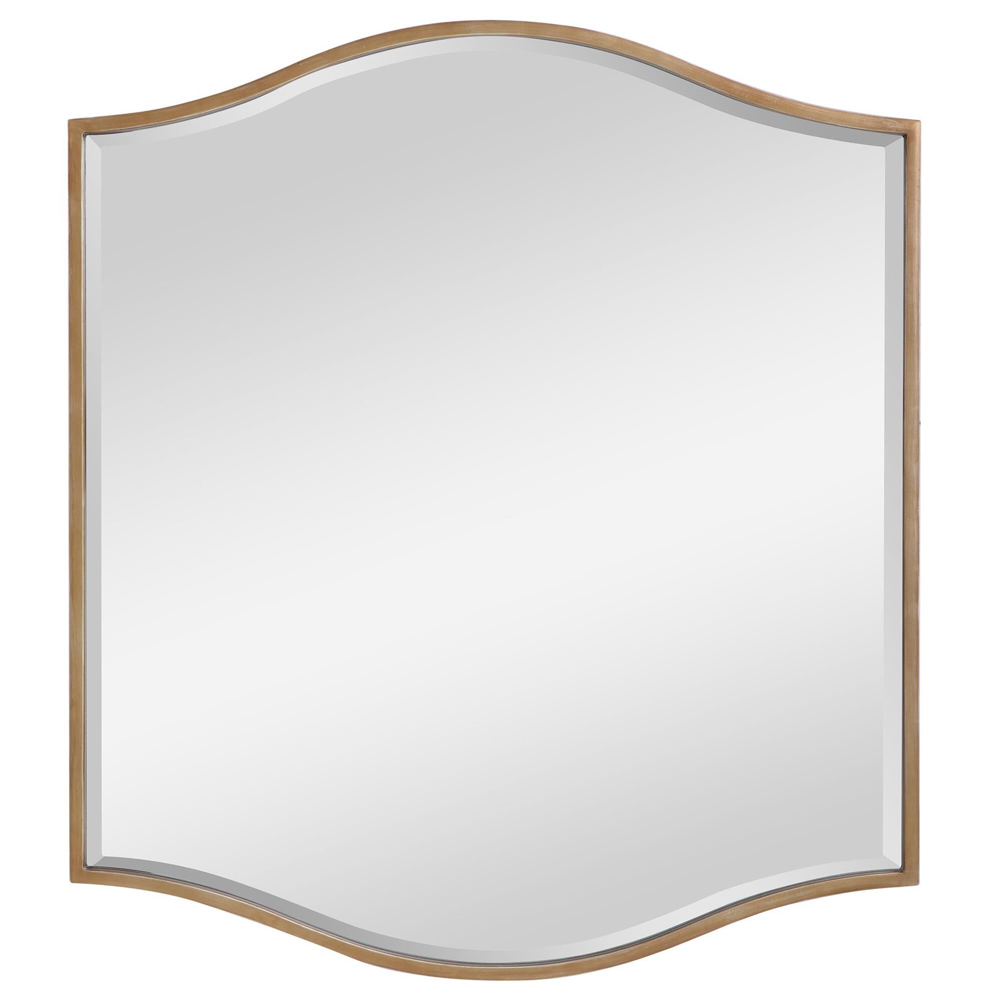 Shown in Refined And Sophisticated, This Antique Gold Mirror Will Add An Updated Traditional Look To Any Spac finish