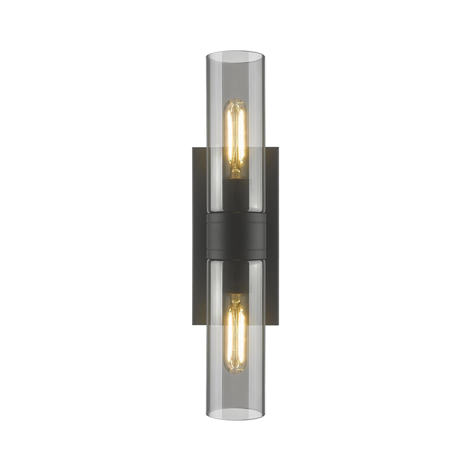 Shown in Matte Black finish and Plated Smoke glass
