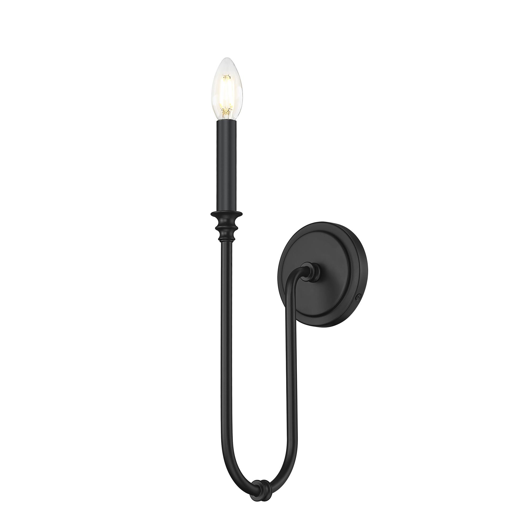 Shown in Matte Black finish and White glass