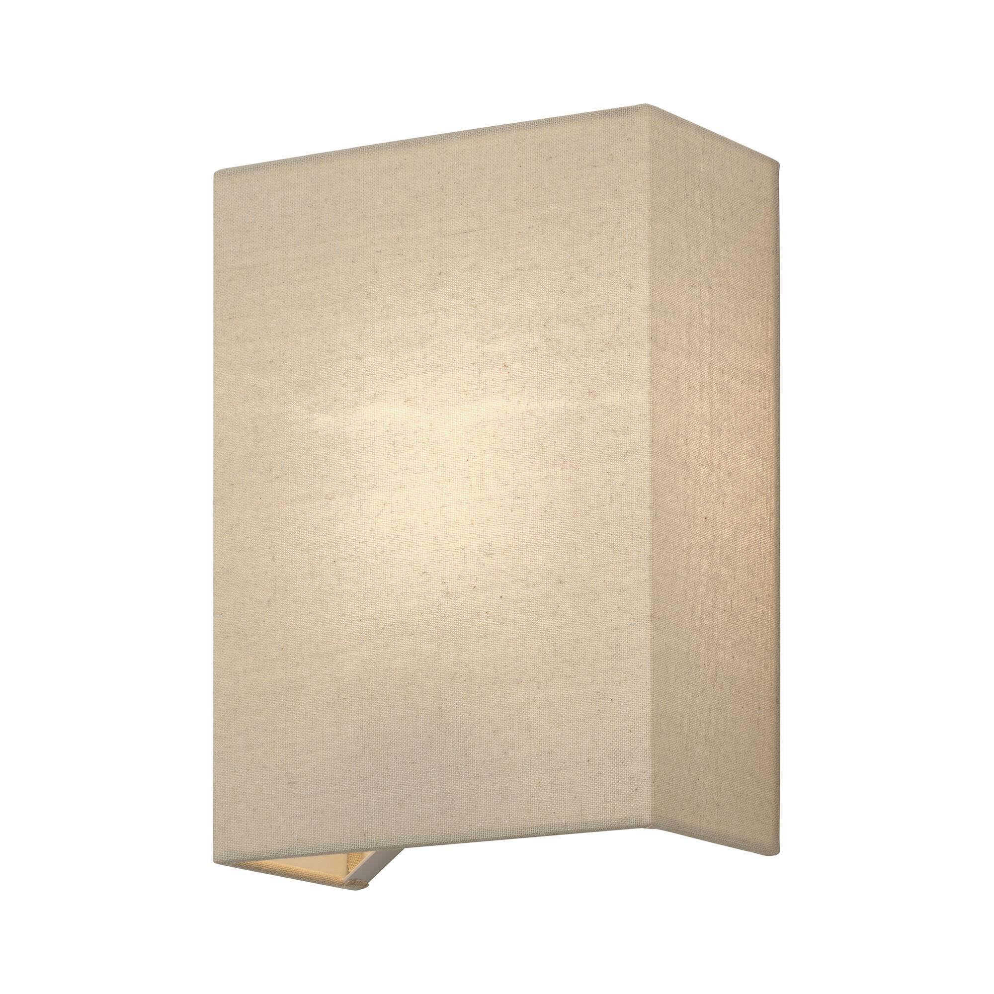 Shown in Antique Gold Leaf finish and Hand Crafted Parchment Color Hardback Fabric with White Color Inside shade