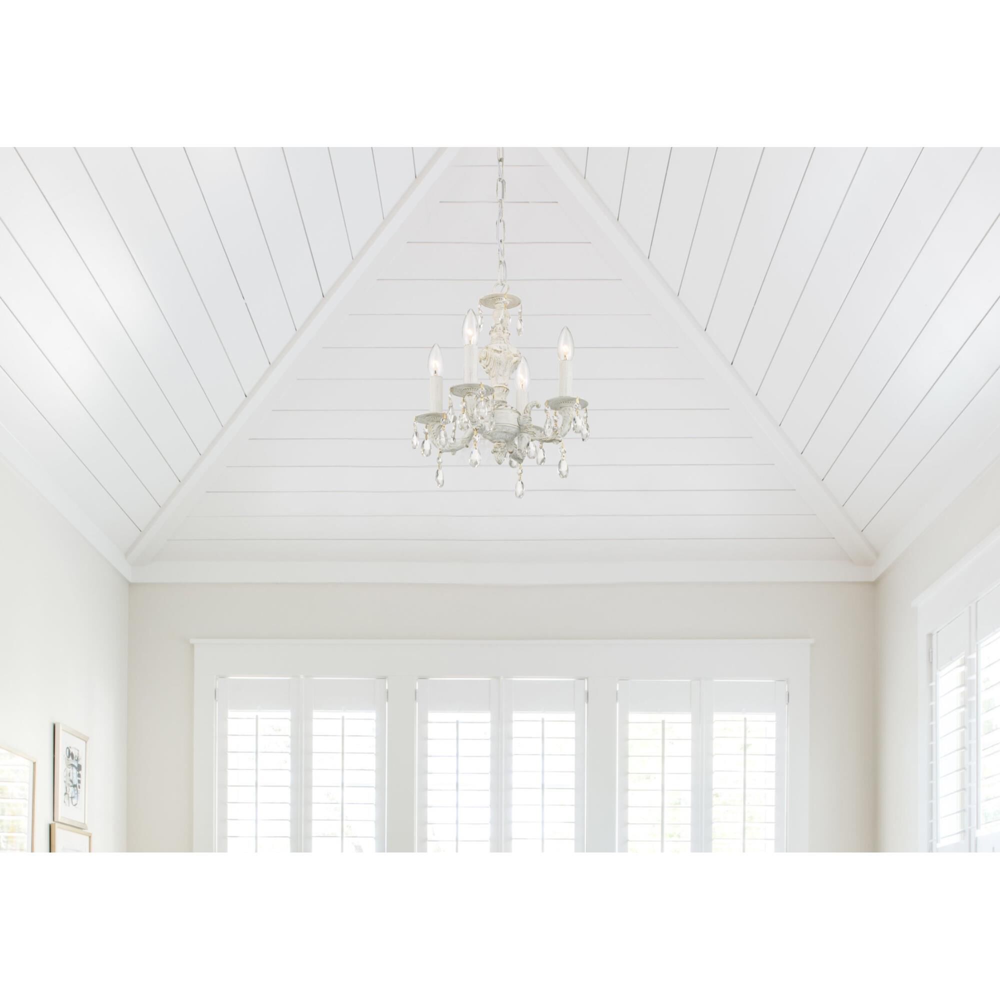 Paris Market 13 Inch 4 Light Mini Chandelier by Crystorama