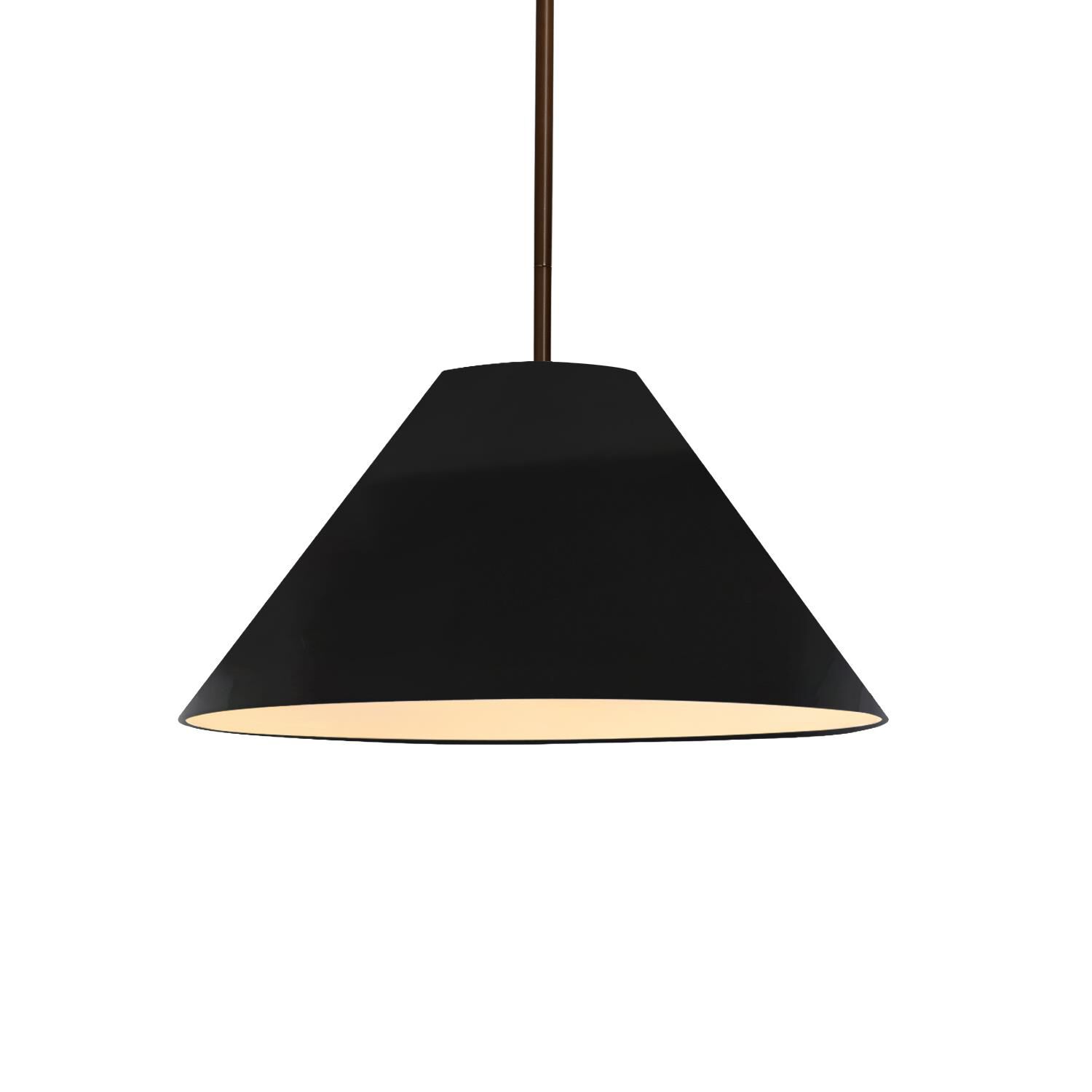 Shown in Dark Bronze finish and Gloss Black shade
