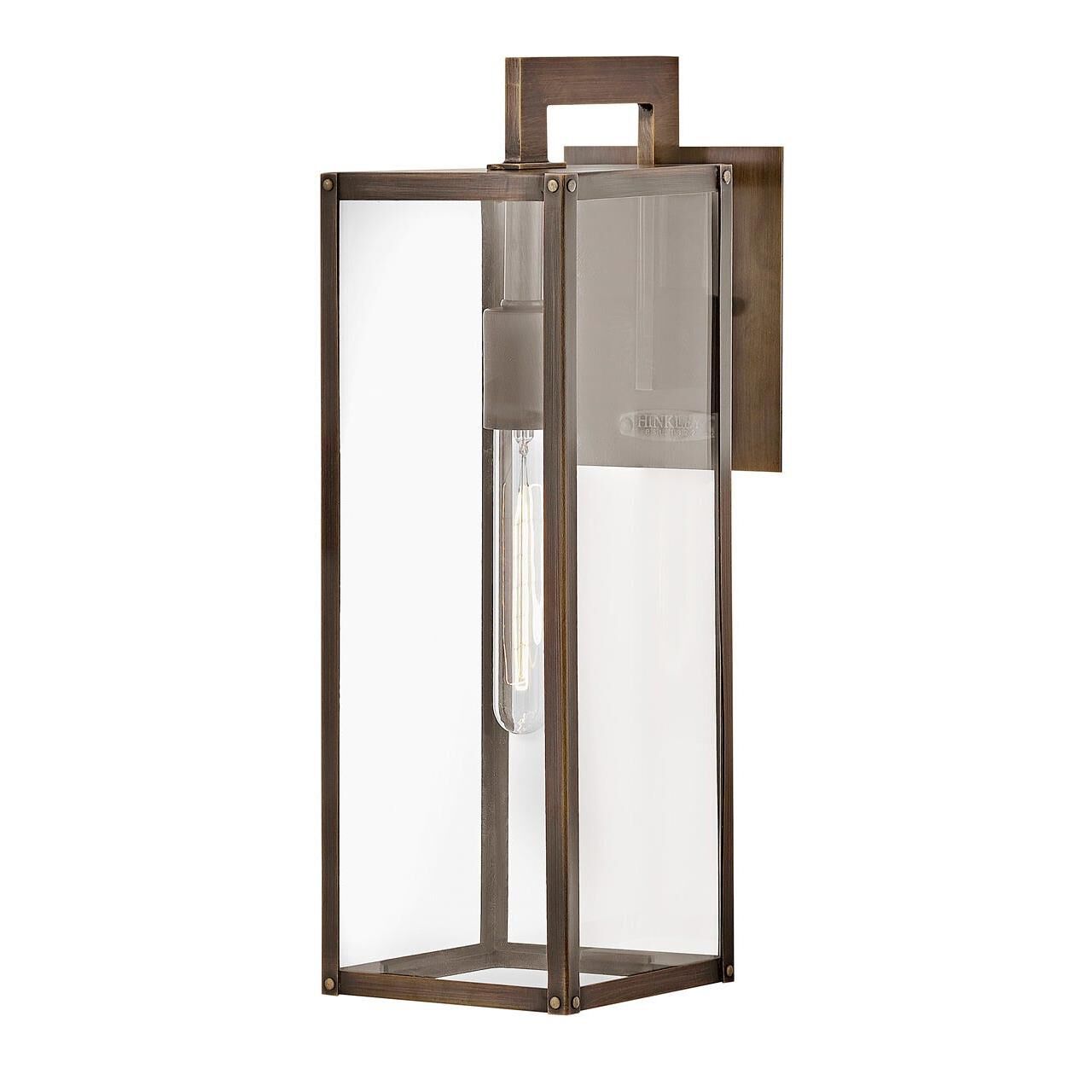 Shown in Burnished Bronze finish and Clear glass