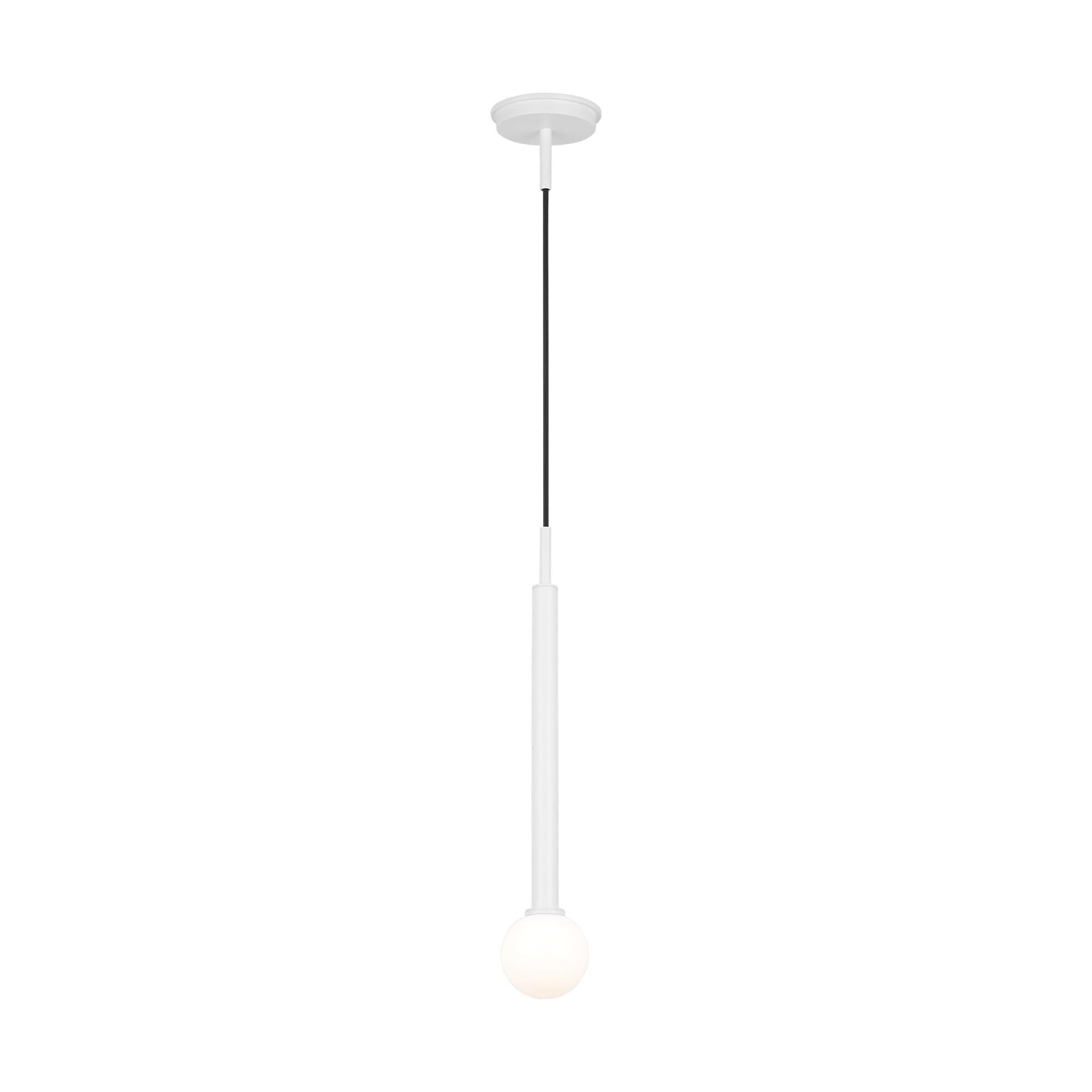 Shown in Matte White finish and Milk glass