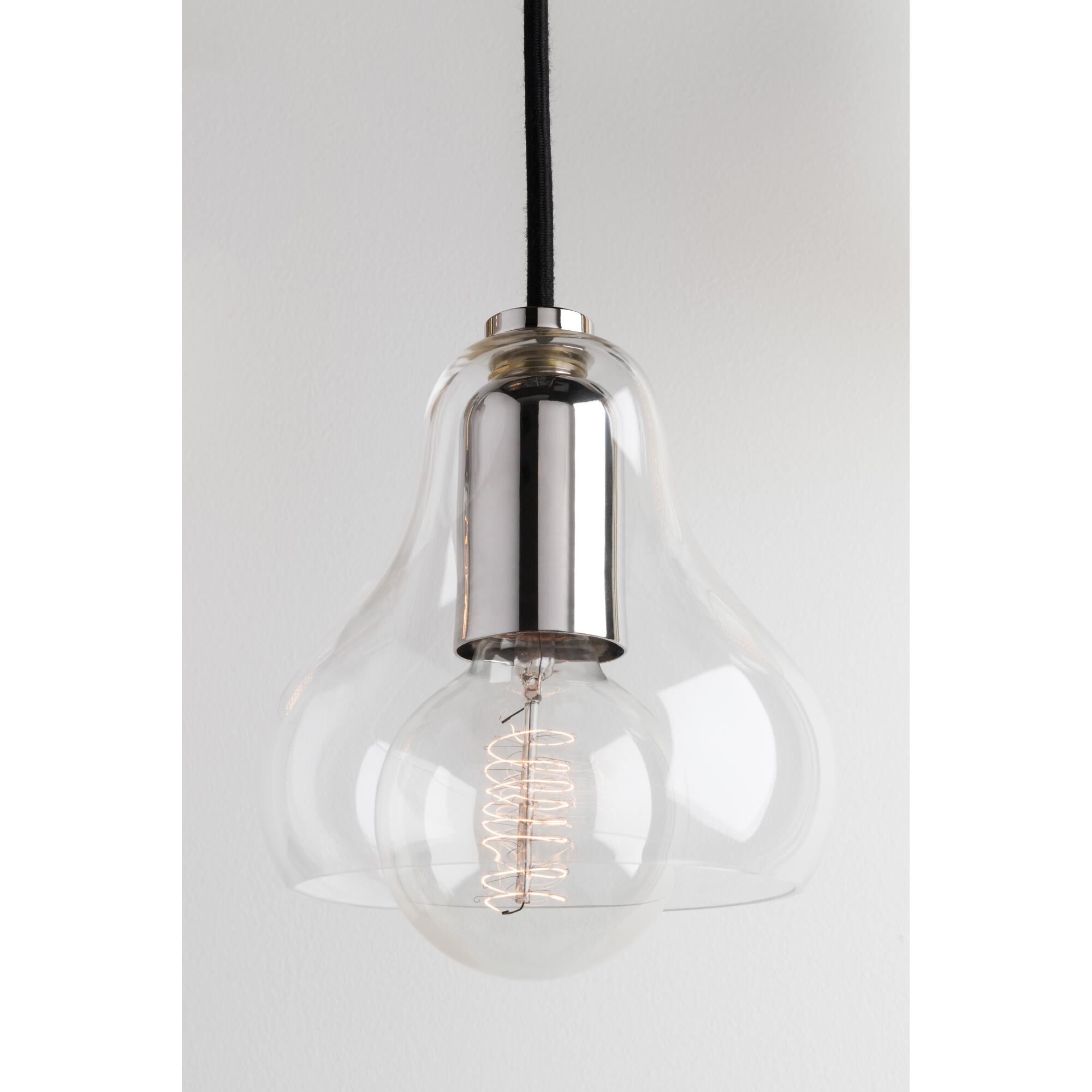 Shown in Polished Nickel finish and Opal Etched glass