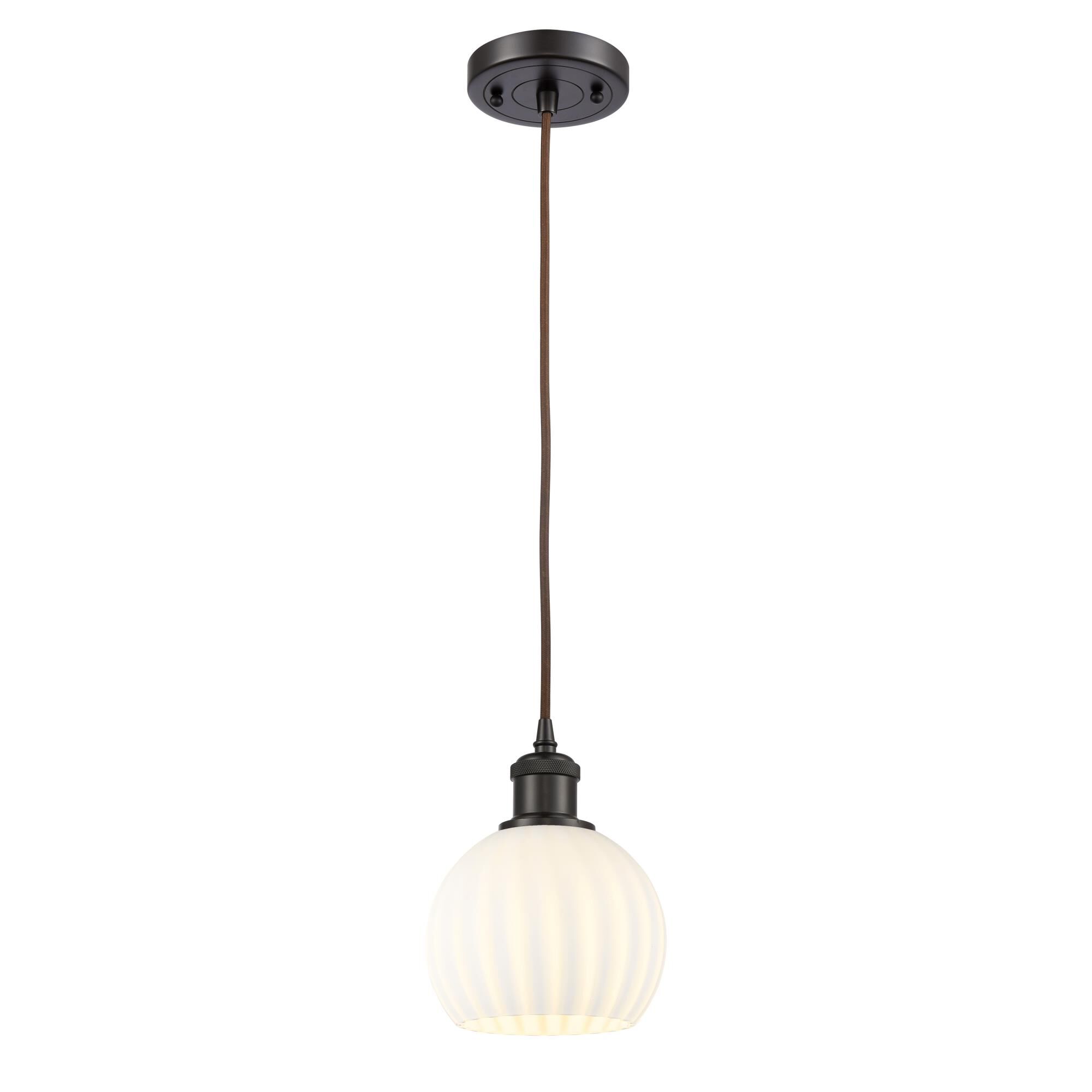 Bruno Marashlian White Venetian 6 Inch Mini Pendant by Innovations Lighting
