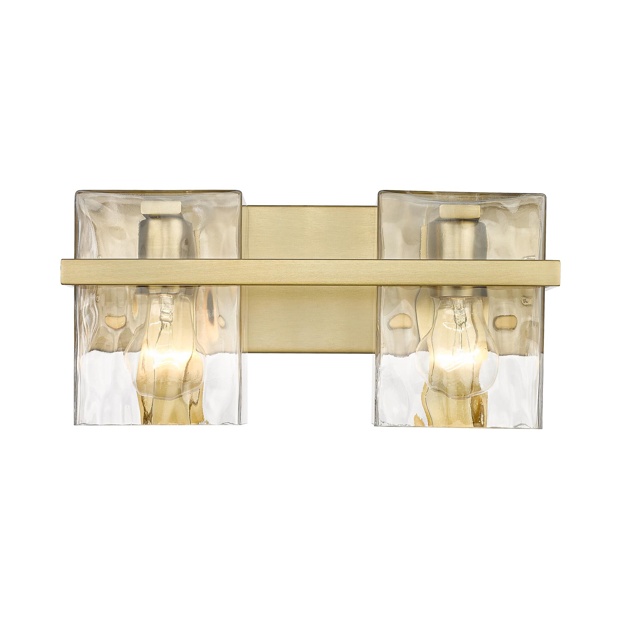 Shown in Modern Gold finish and Glass shade