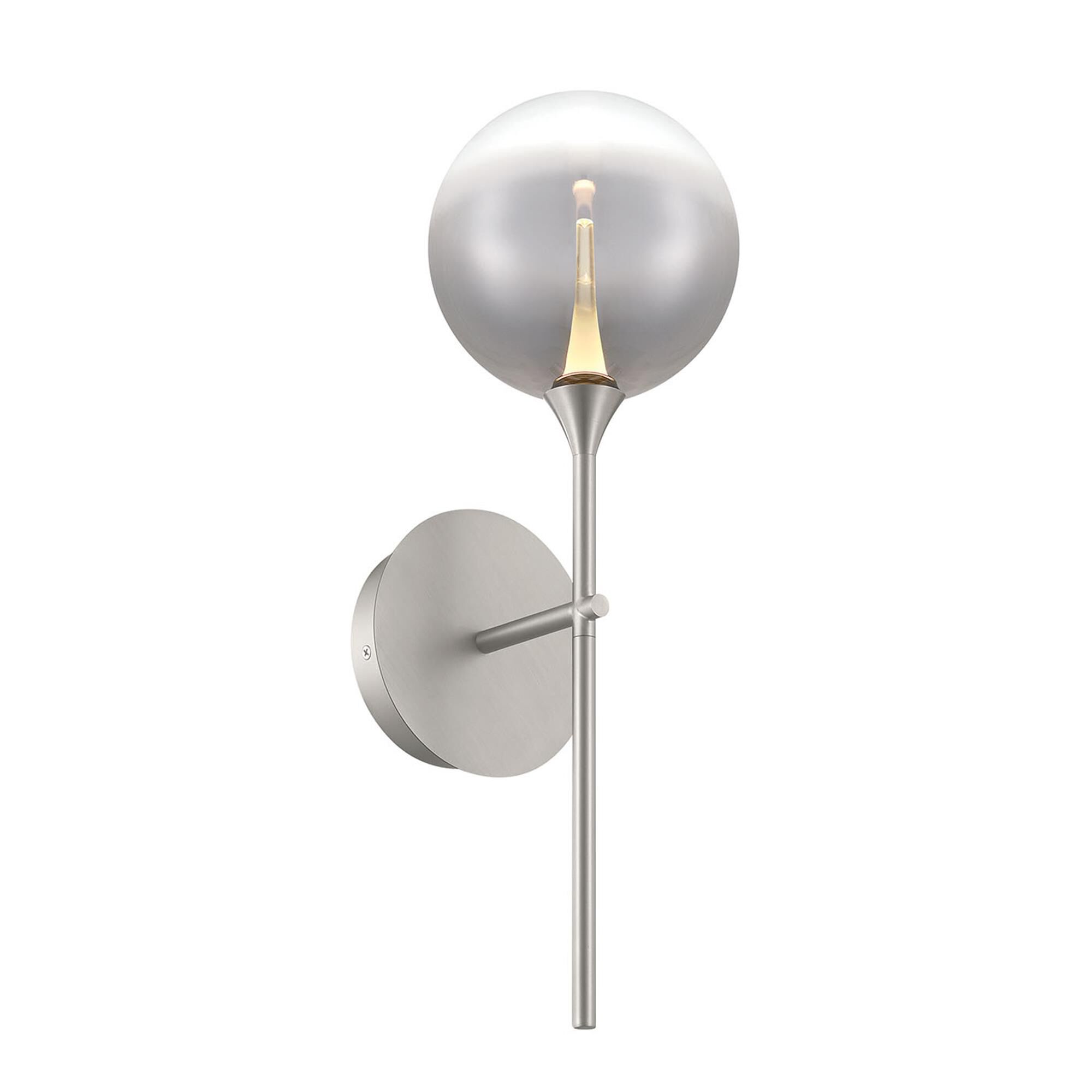 Shown in Nickel finish and Smoked glass
