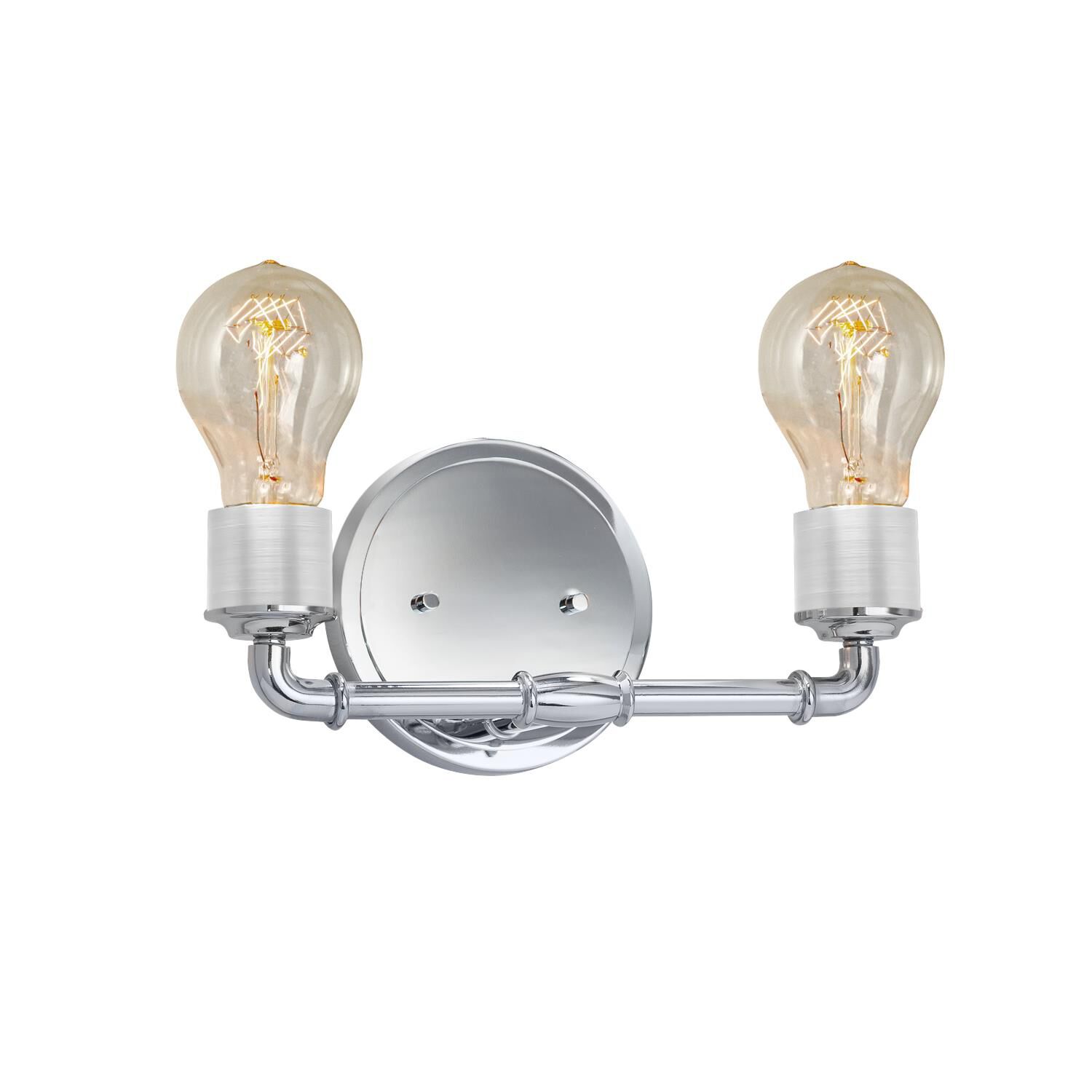 No Shade - Bronx 13 Inch 2 Light Bath Vanity Light by Justice Design Group