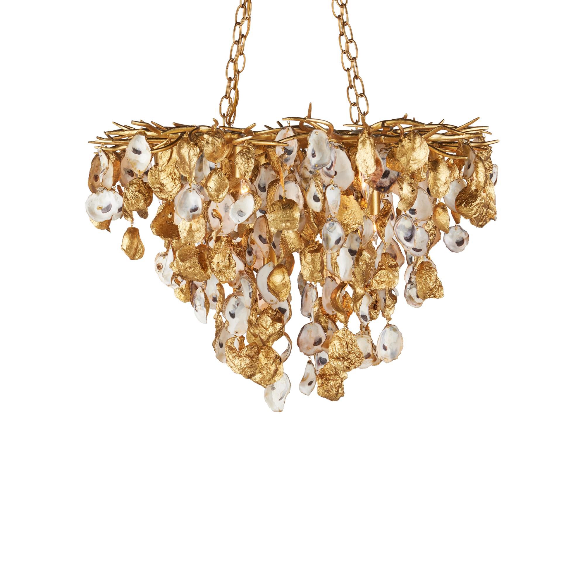 Shown in Contemporary Gold Leaf, Contemporary Gold, Natural finish