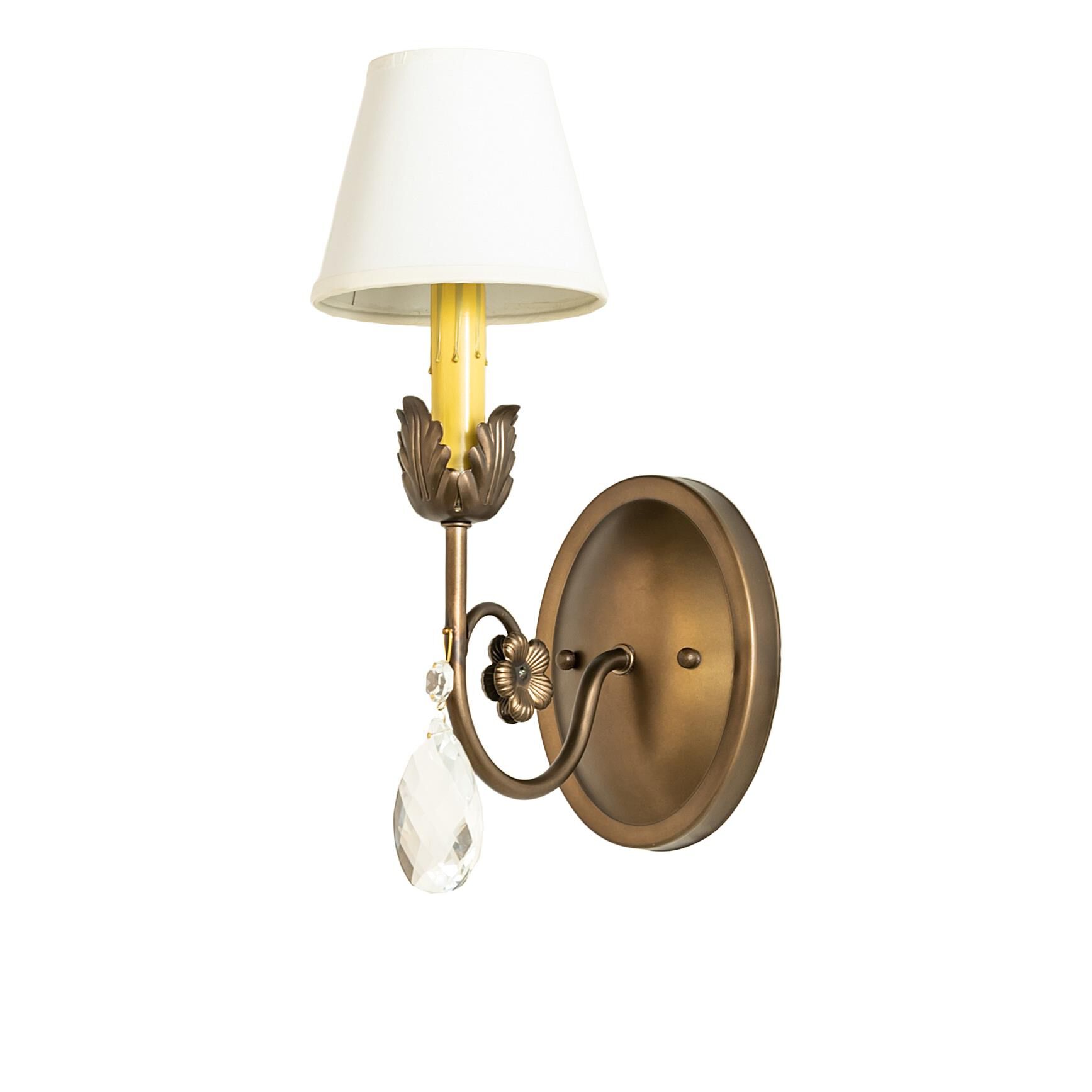 Shown in Antique Copper Finish finish and White glass