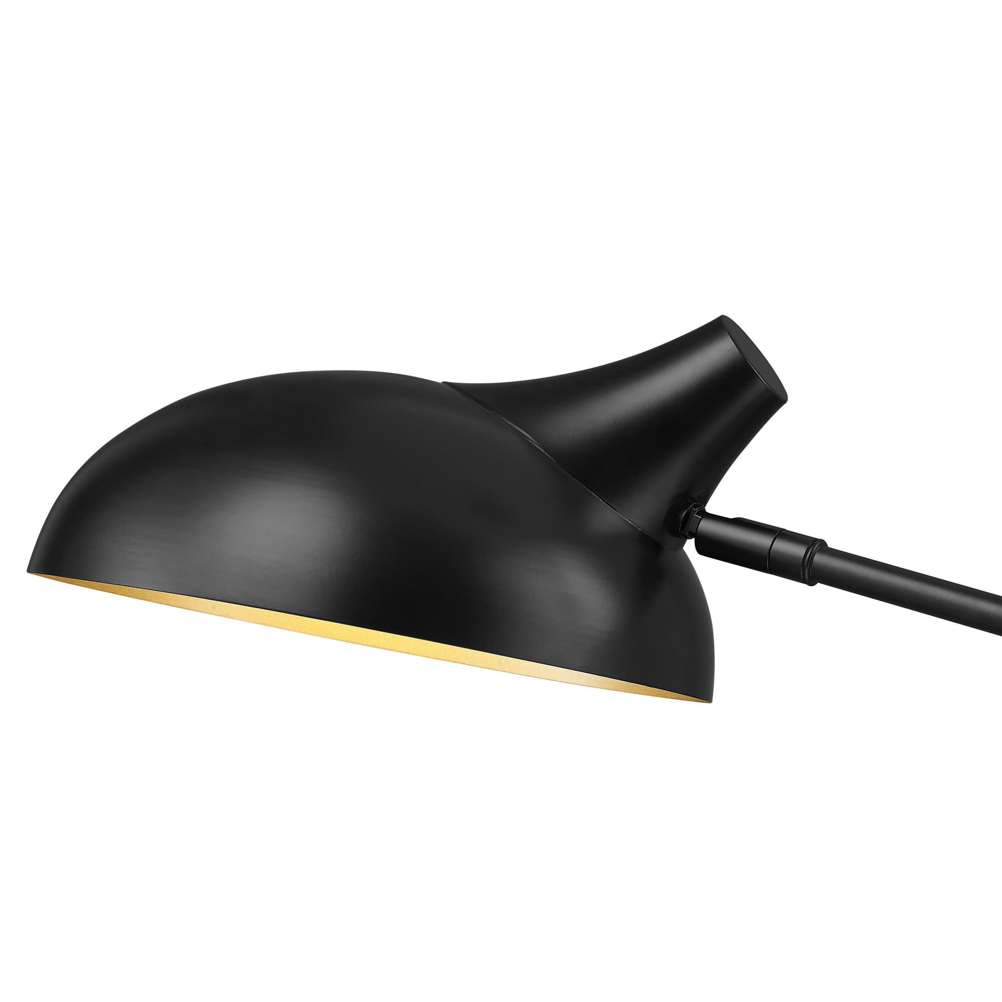 Shown in Matte Black finish and Matte Black Outer and Gold Inner Steel shade