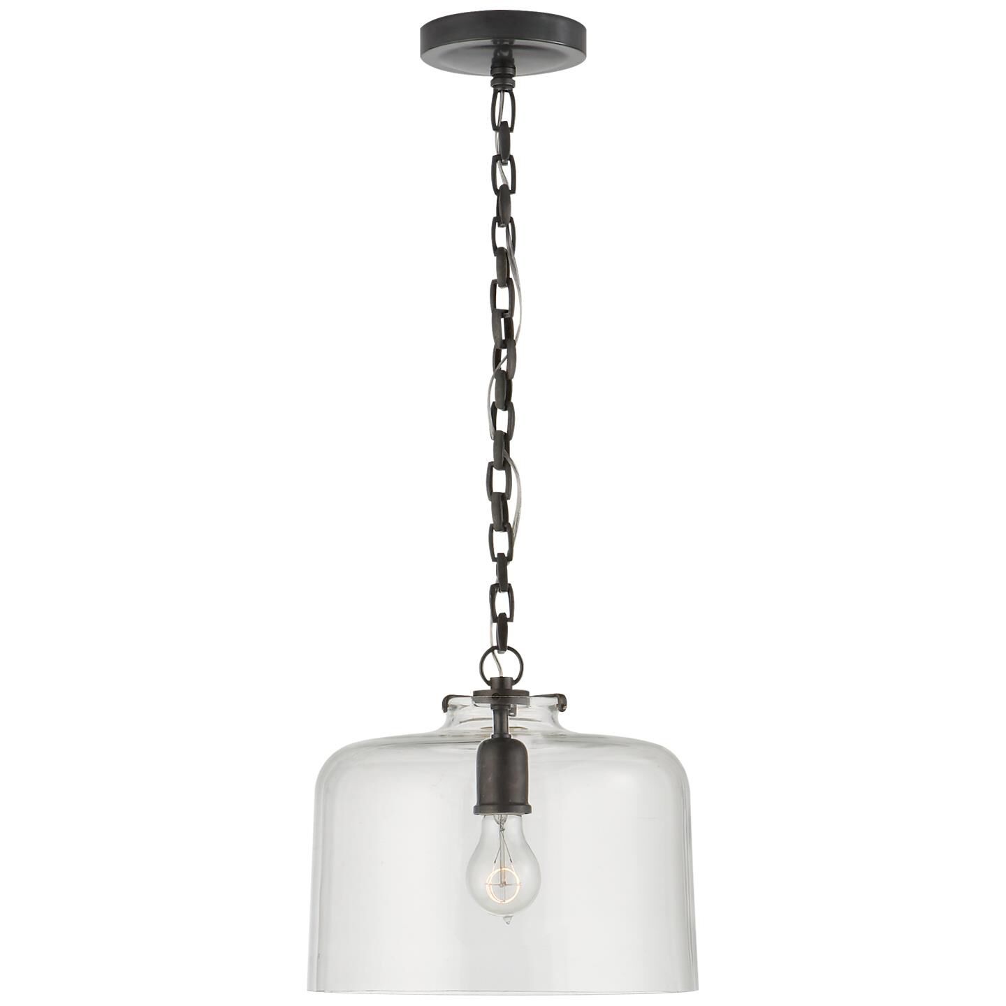 Shown in Bronze finish and Clear glass