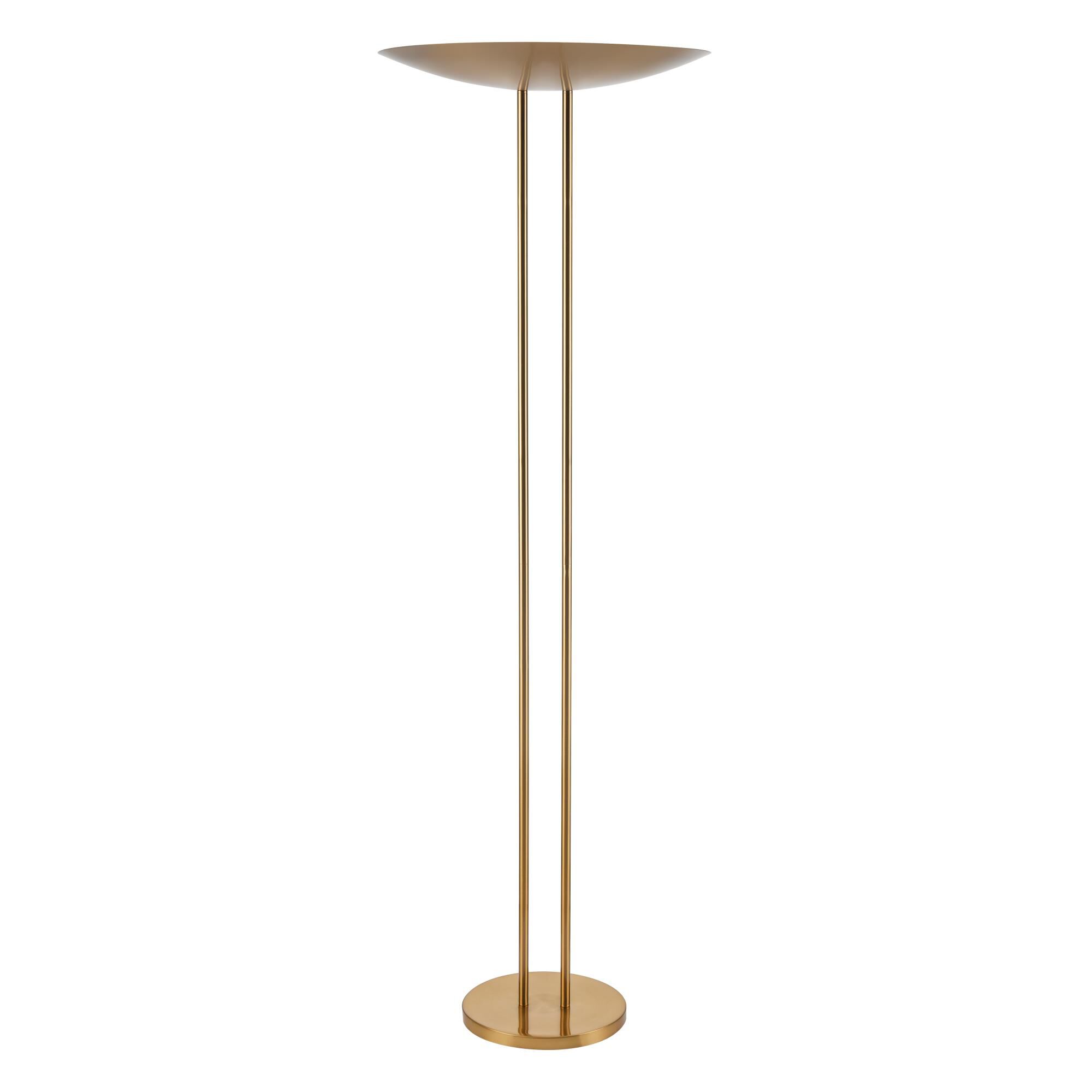 Shown in Aged Brass finish and Metal Dome shade